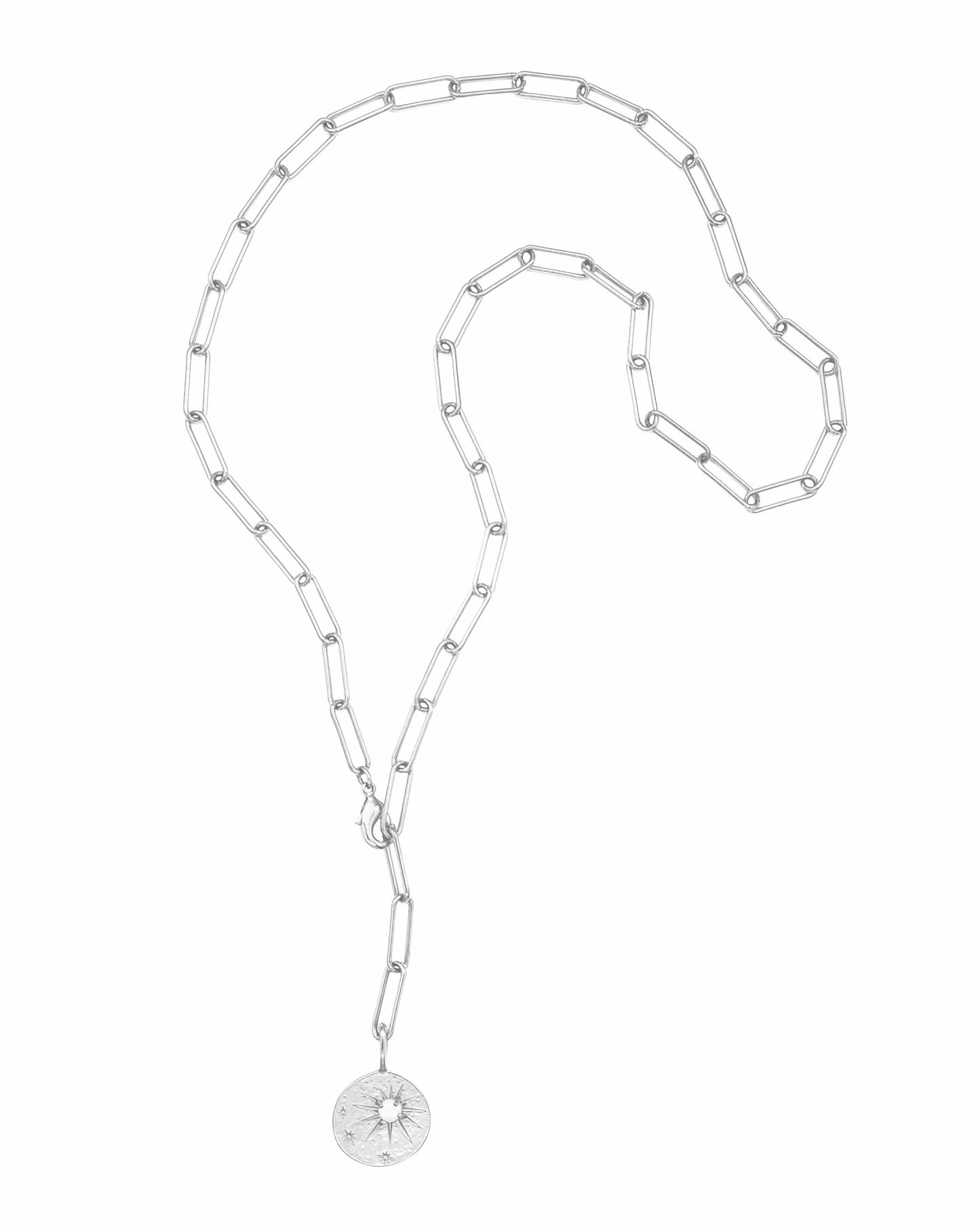 STARBURST COIN CONVERTIBLE PAPERCLIP LARIAT