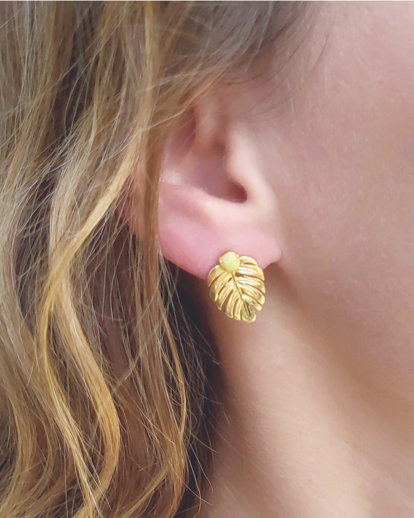 MONSTERA LEAF CONVERTIBLE EARRINGS SET