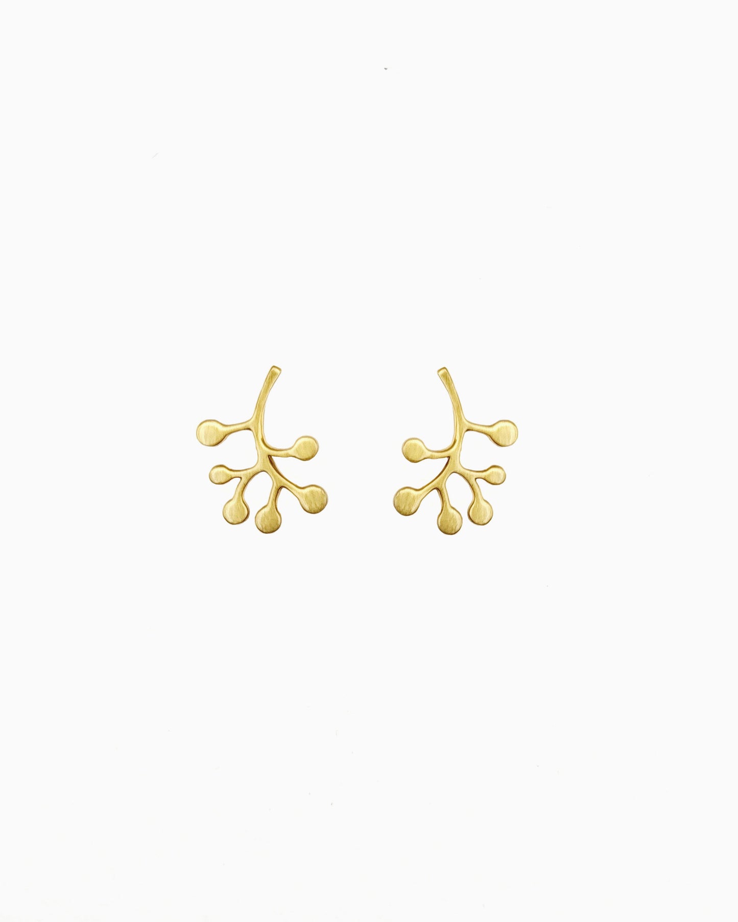Fern Leaf Stud Earrings