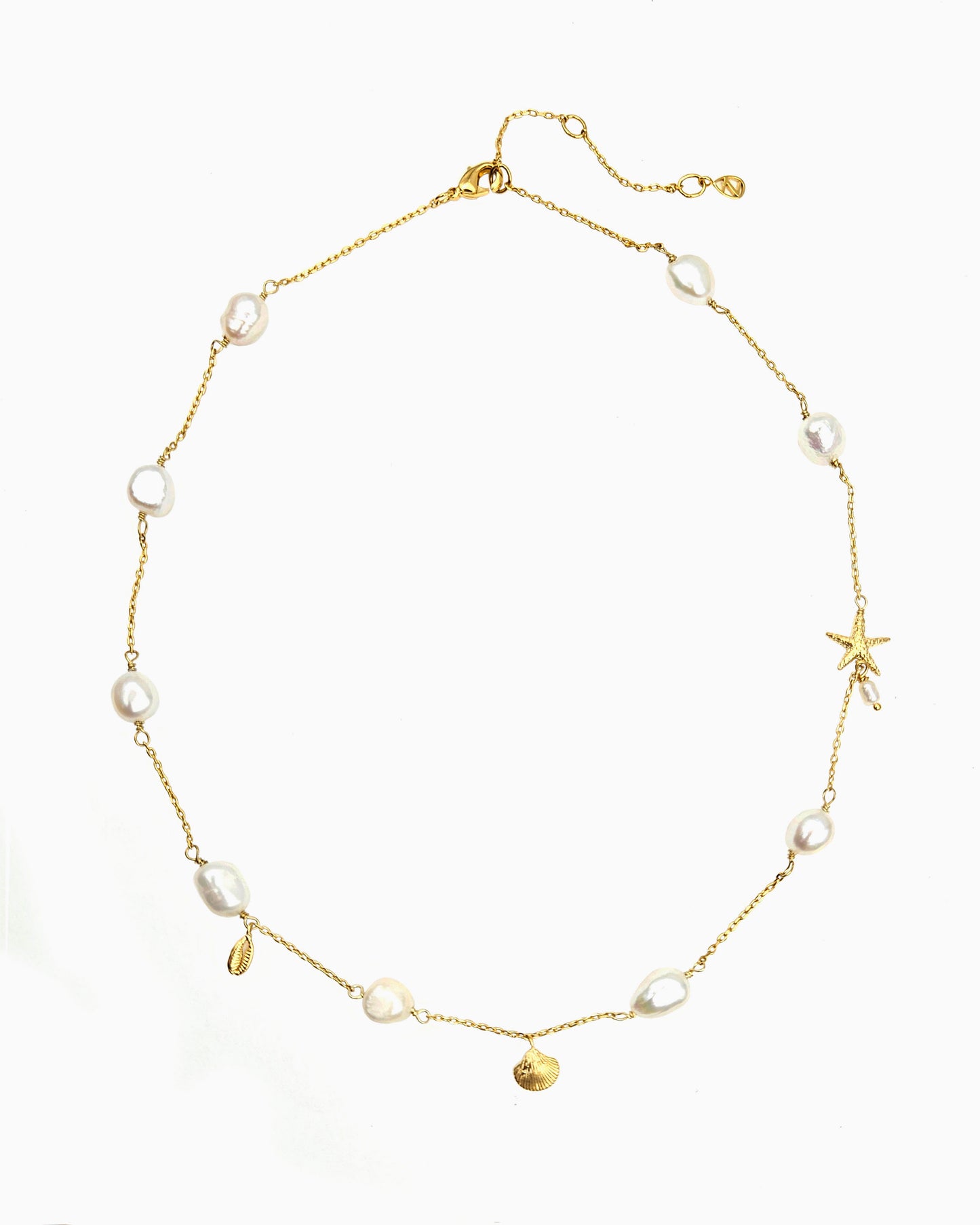 SEASIDE PEARL CHARM NECKLACE