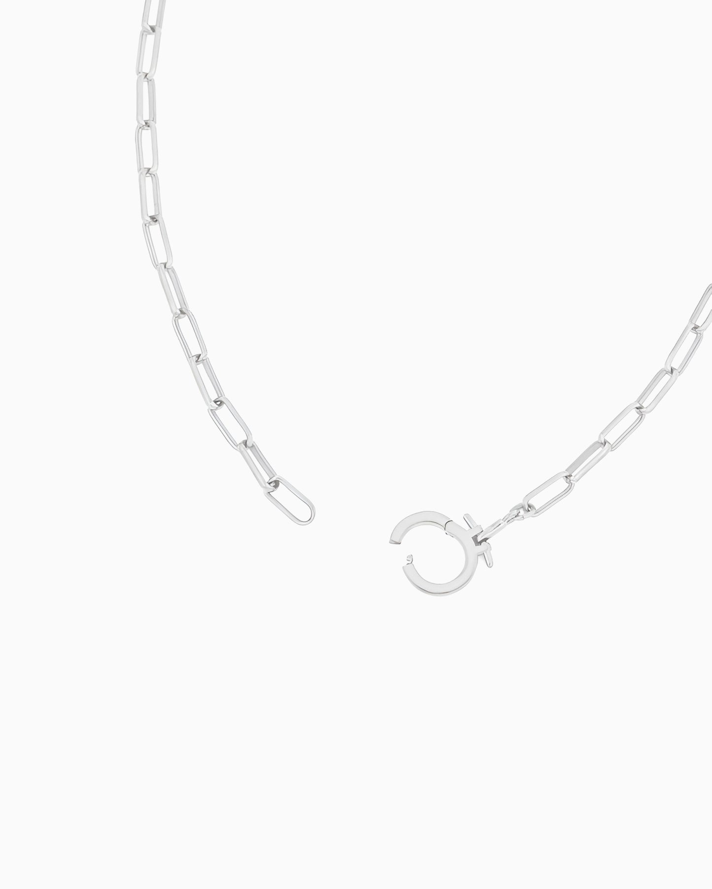 PAPERCLIP CHAIN CHARM HOLDER NECKLACE