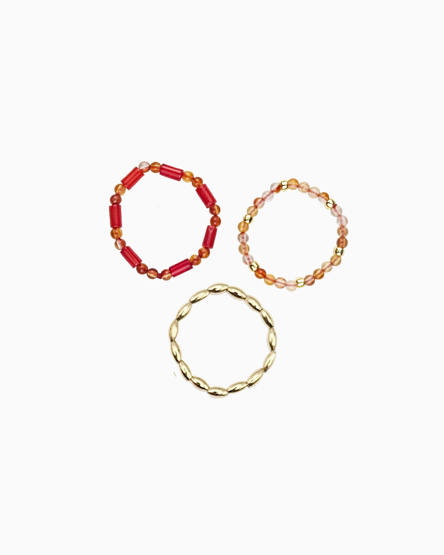 SUNSET GEMSTONE STRETCH RINGS