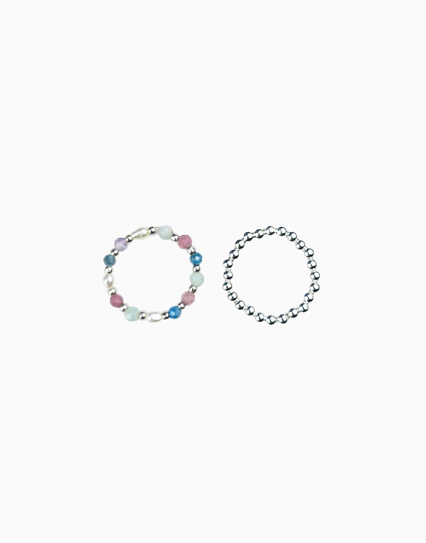 BLOSSOM GARDEN GEMSTONE STRETCH RING SET