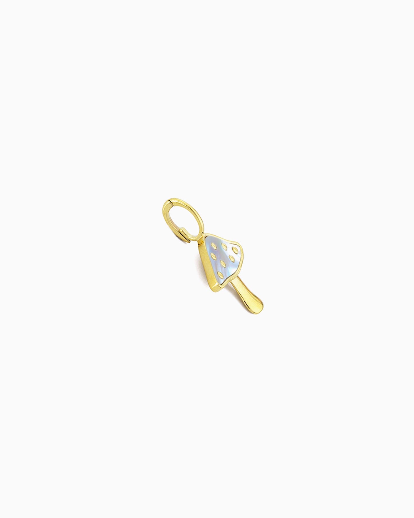 MOP INLAY MUSHROOM CLIP-ON CHARM