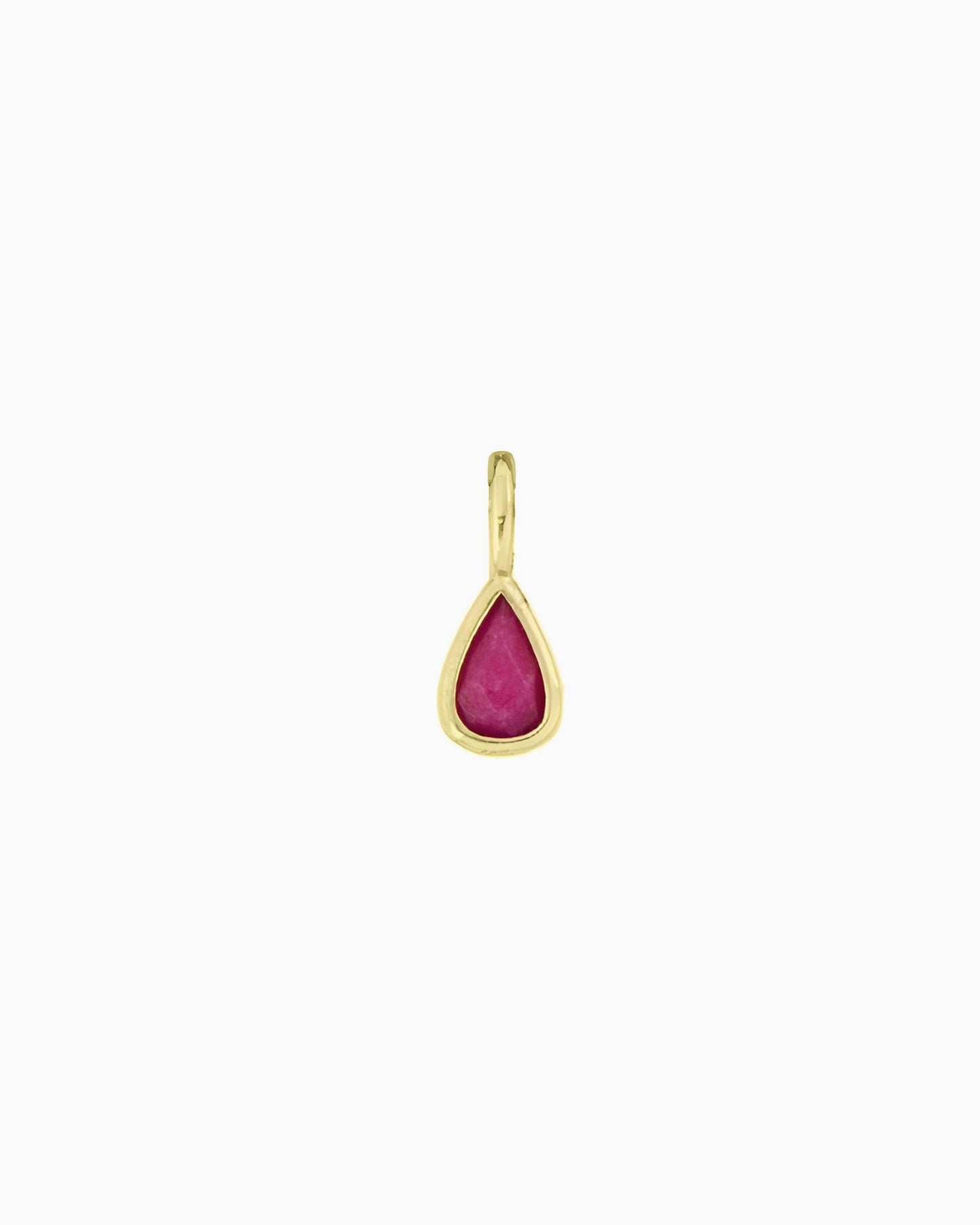 PINK JADE DROP CLIP-ON CHARM