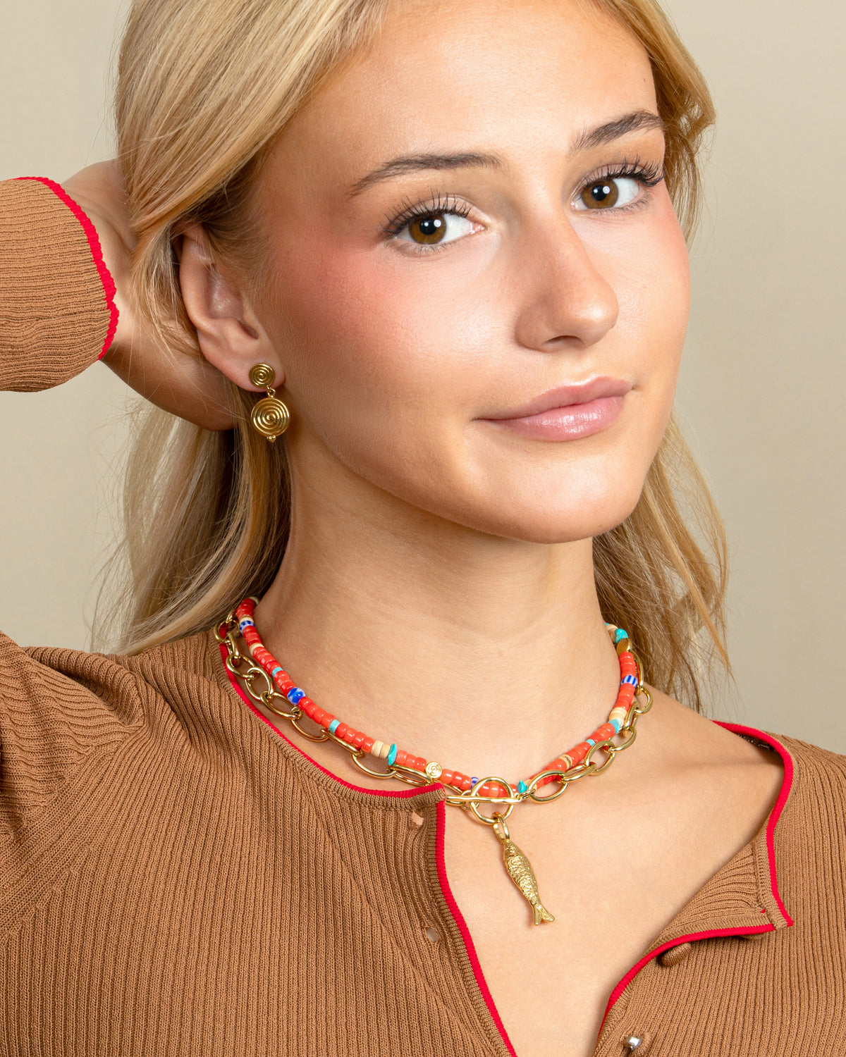 DOUBLE SPIRAL DROP EARRINGS
