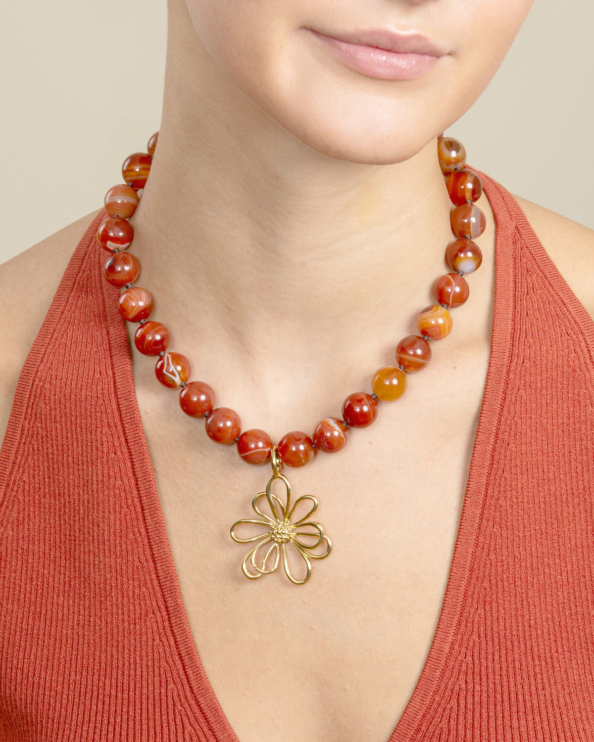 FLOWER CLIP-ON CHARM-Gold