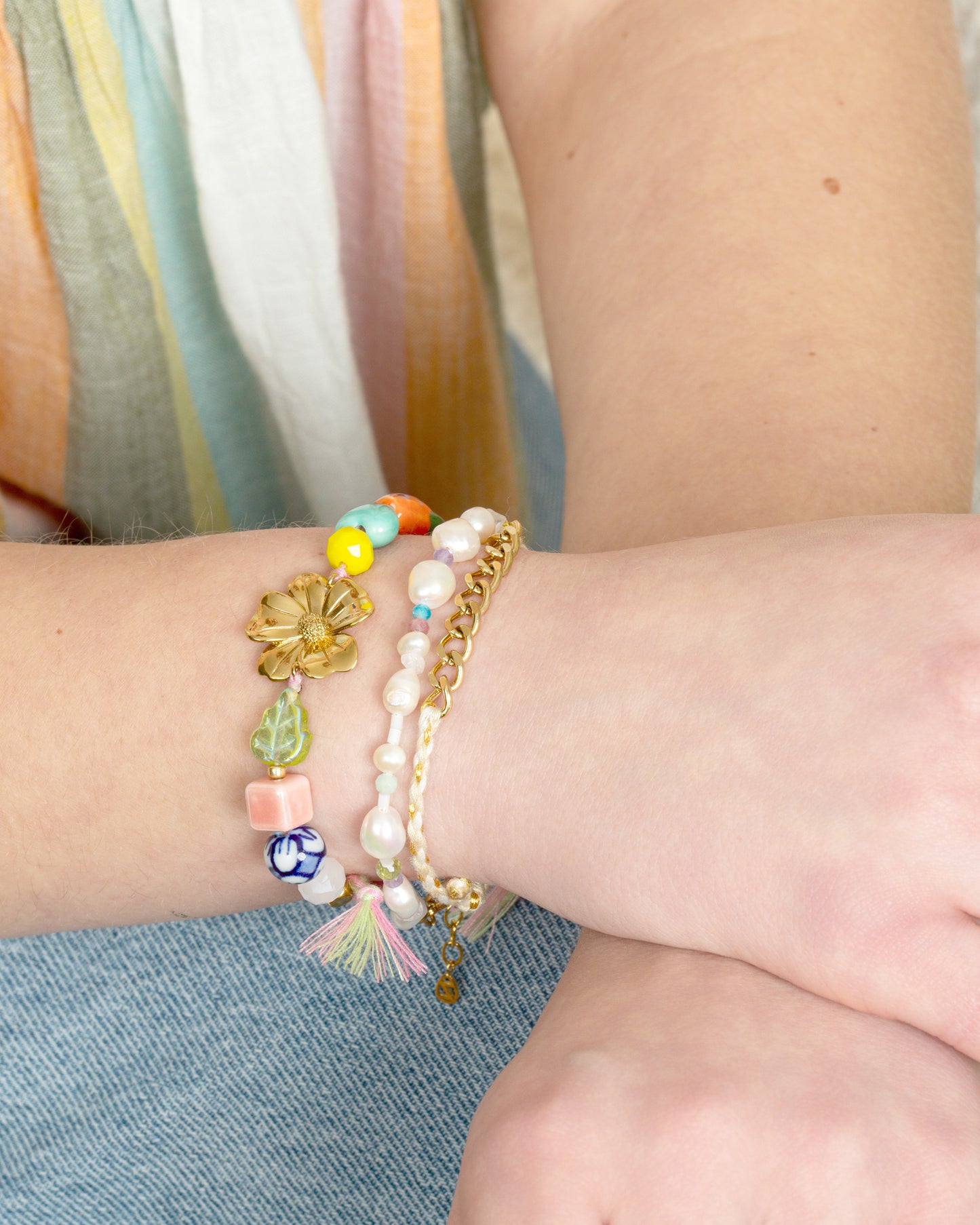 CHARM MEDLEY CORD BRACELET