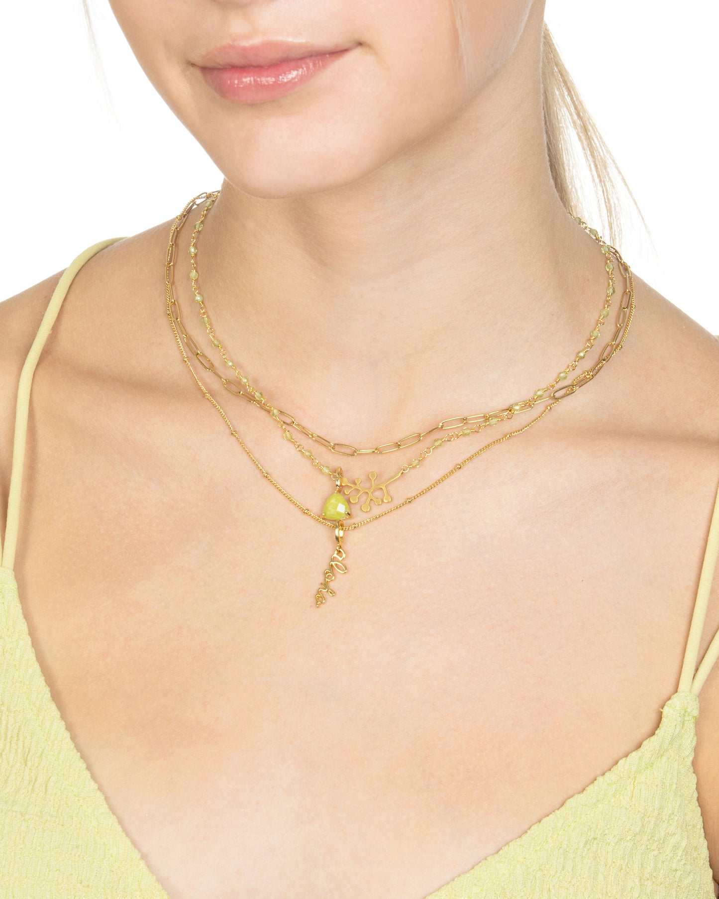 Fern Leaf Peridot Necklace