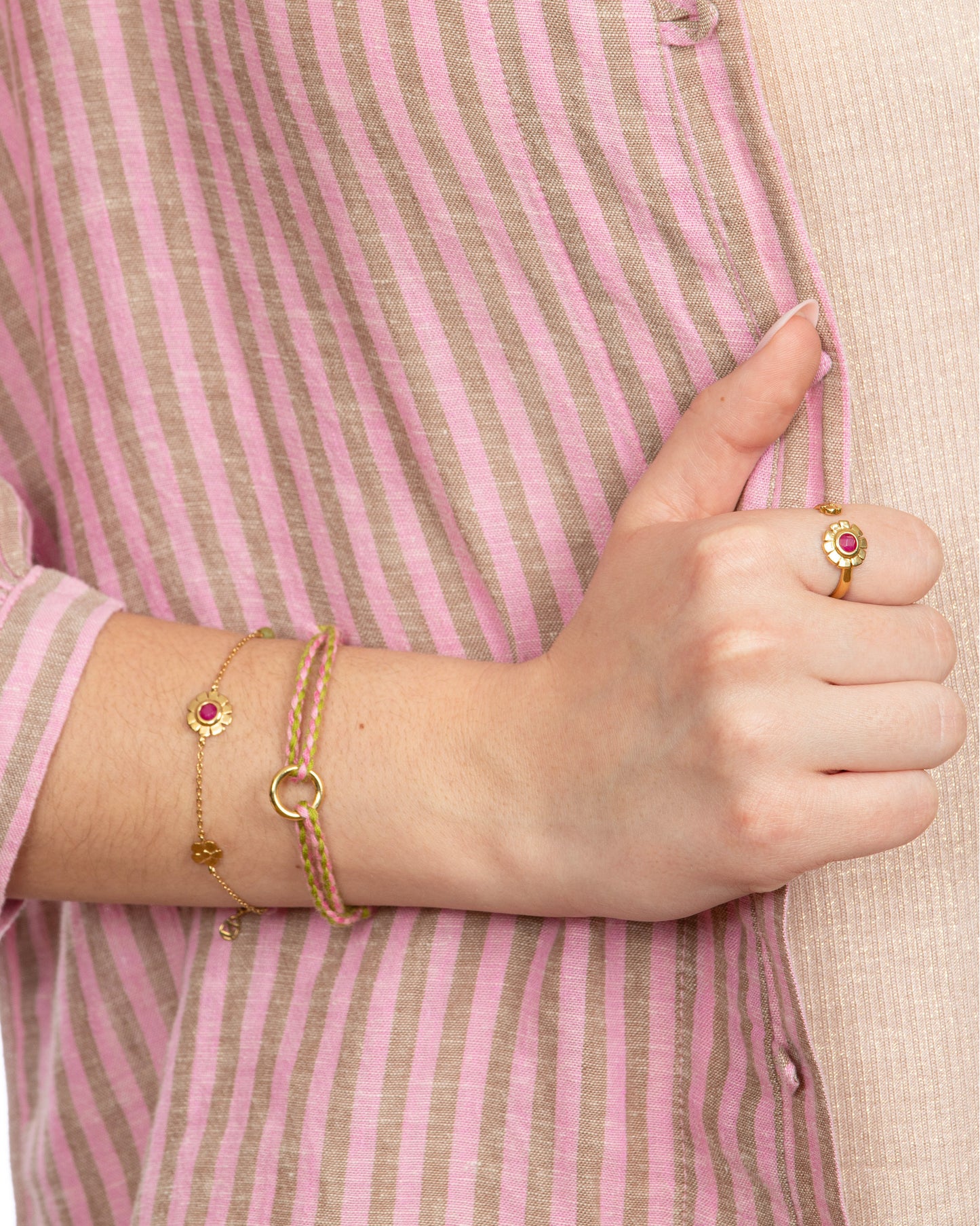 PINK ZEST CORD BRACELET