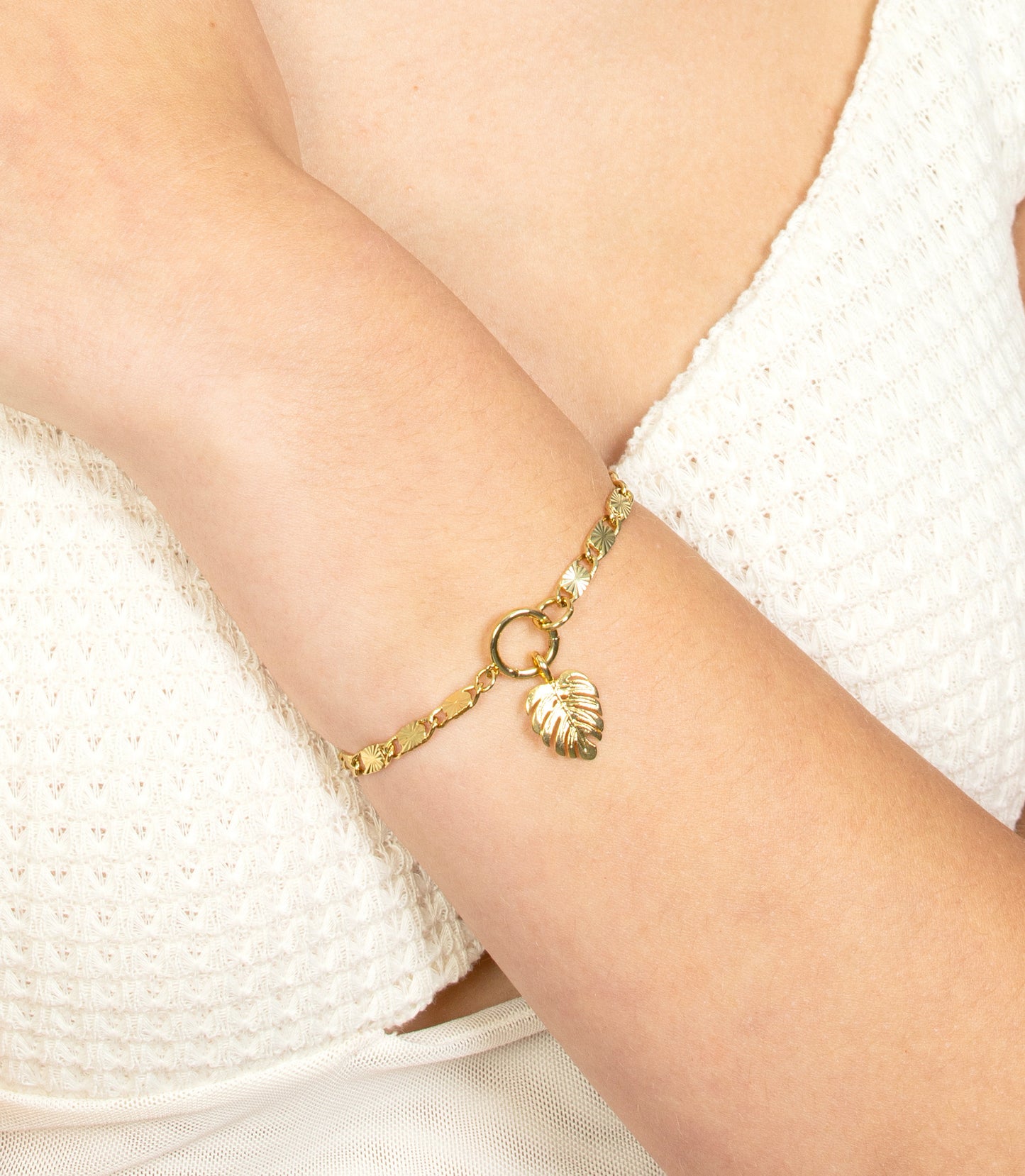 MONSTERA LEAF SLIDE-ON CHARM