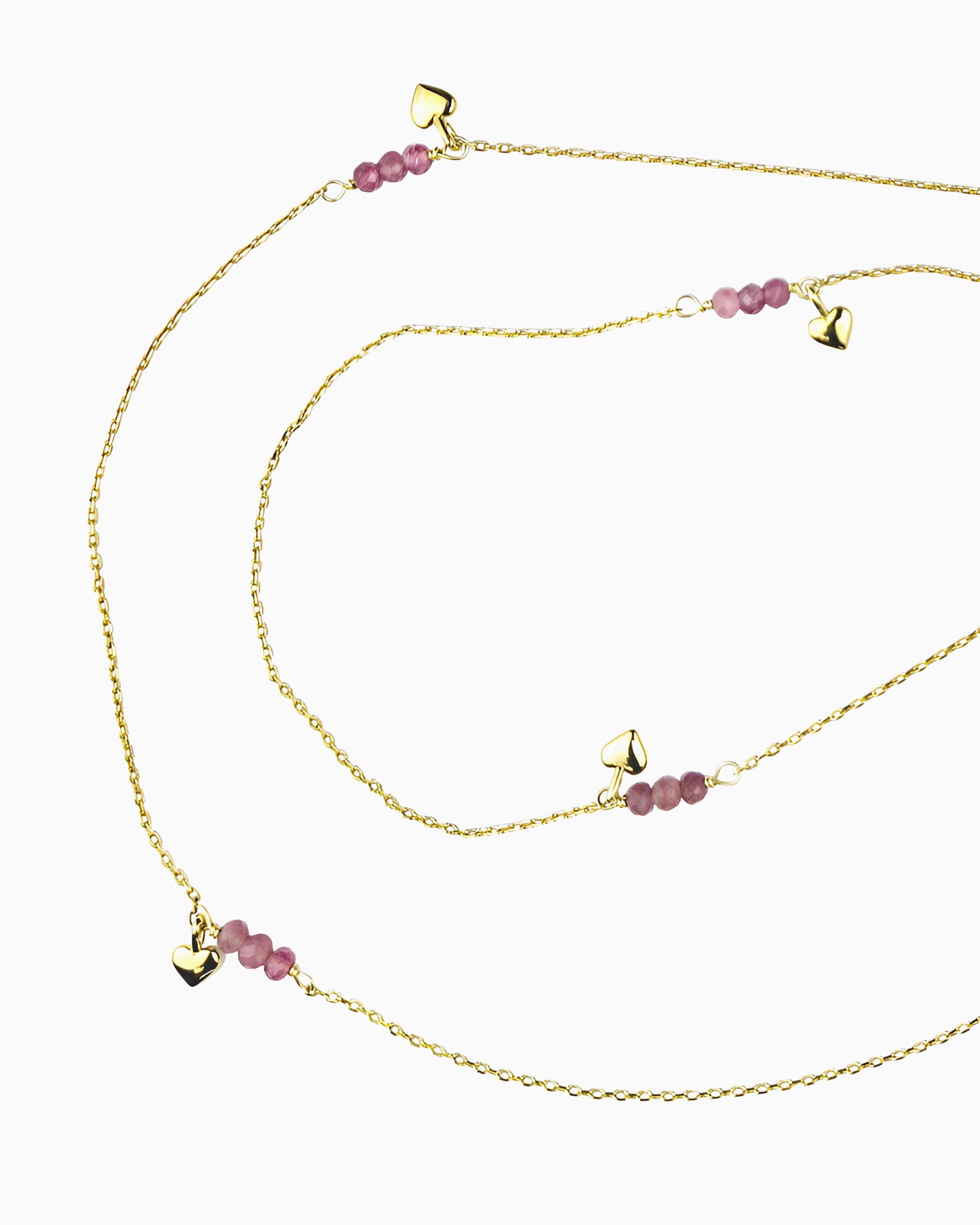 LONG PINK TOURMALINE  NECKLACE
