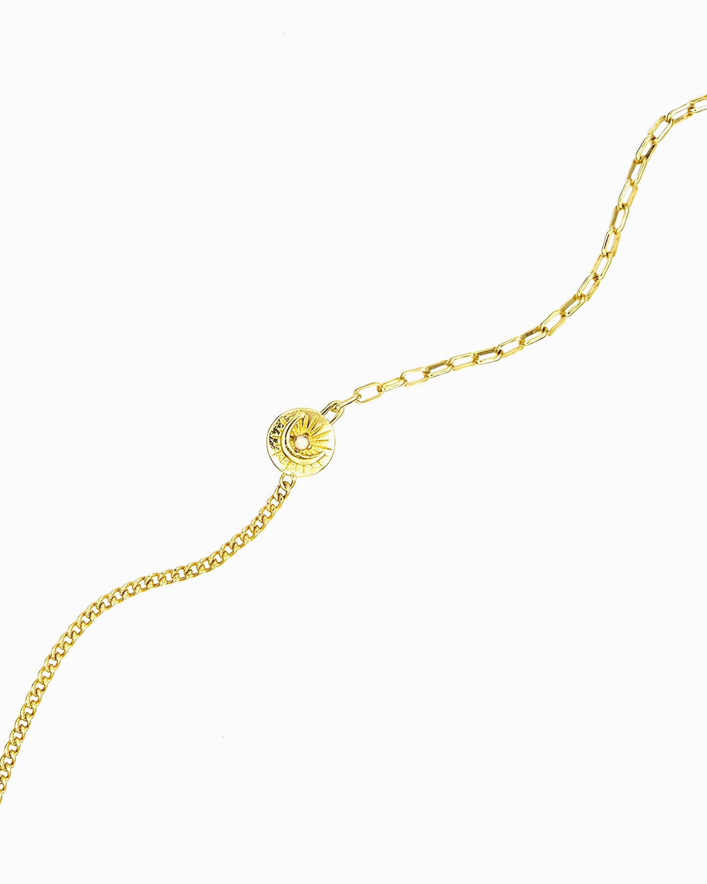 CELESTIAL COIN MIXED CHAIN NECKLACE