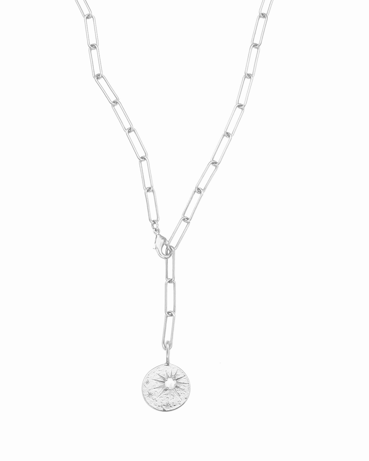 STARBURST COIN CONVERTIBLE PAPERCLIP LARIAT