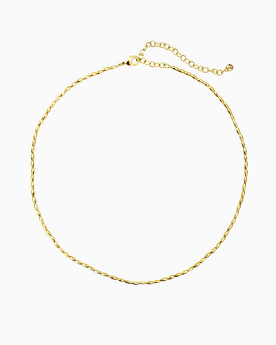OVAL METAL BEADED CHOKER NECKLACE