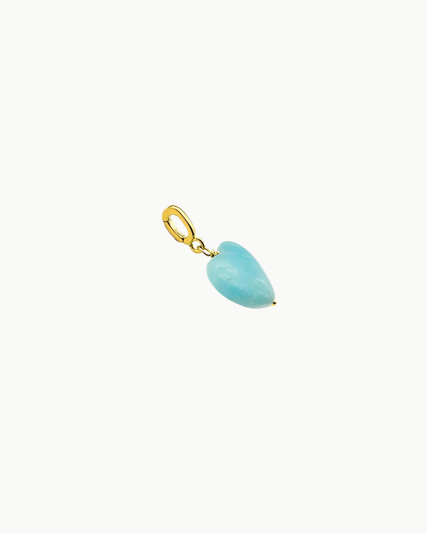 AMAZONITE HEART CLIP-ON CHARM