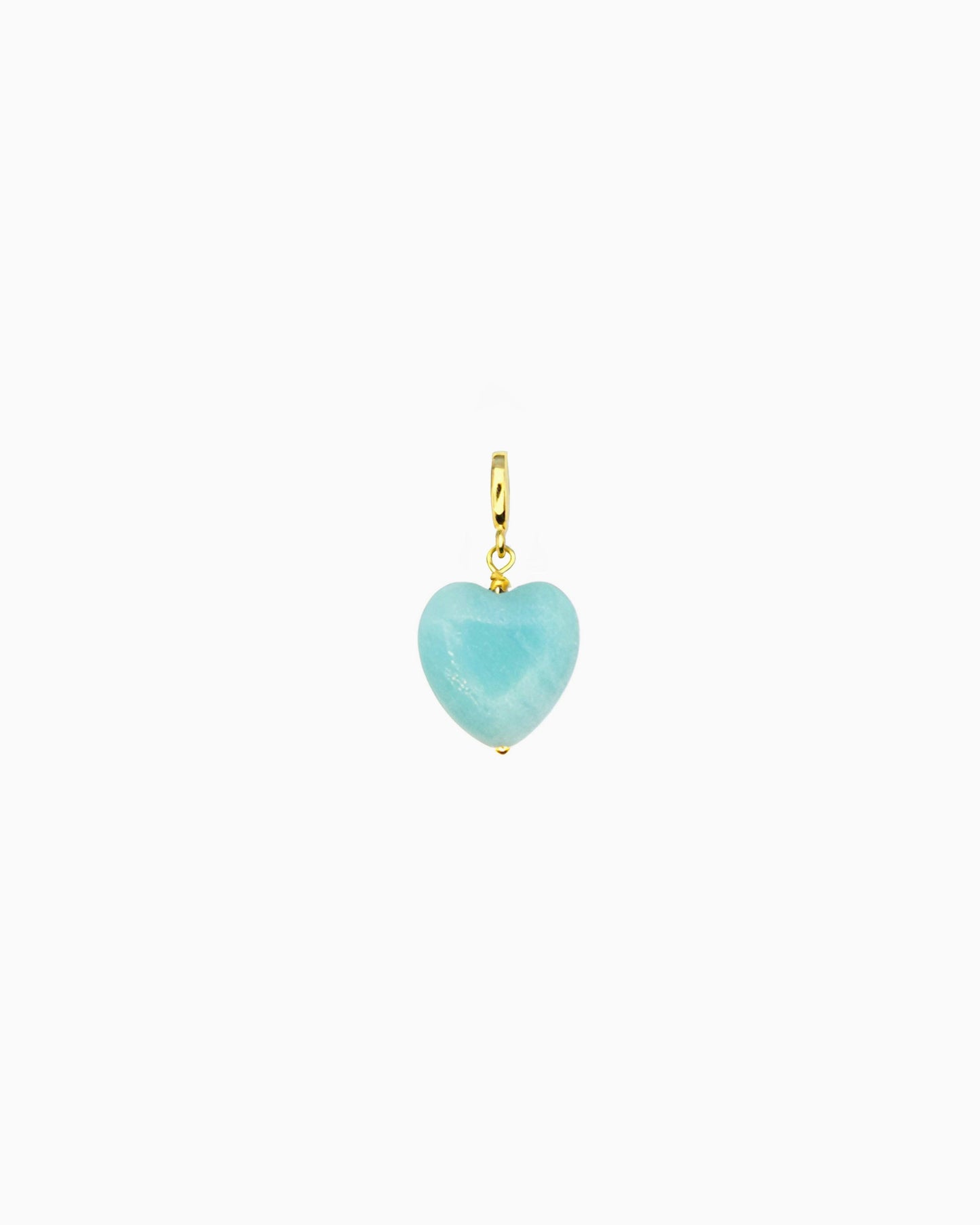 AMAZONITE HEART CLIP-ON CHARM