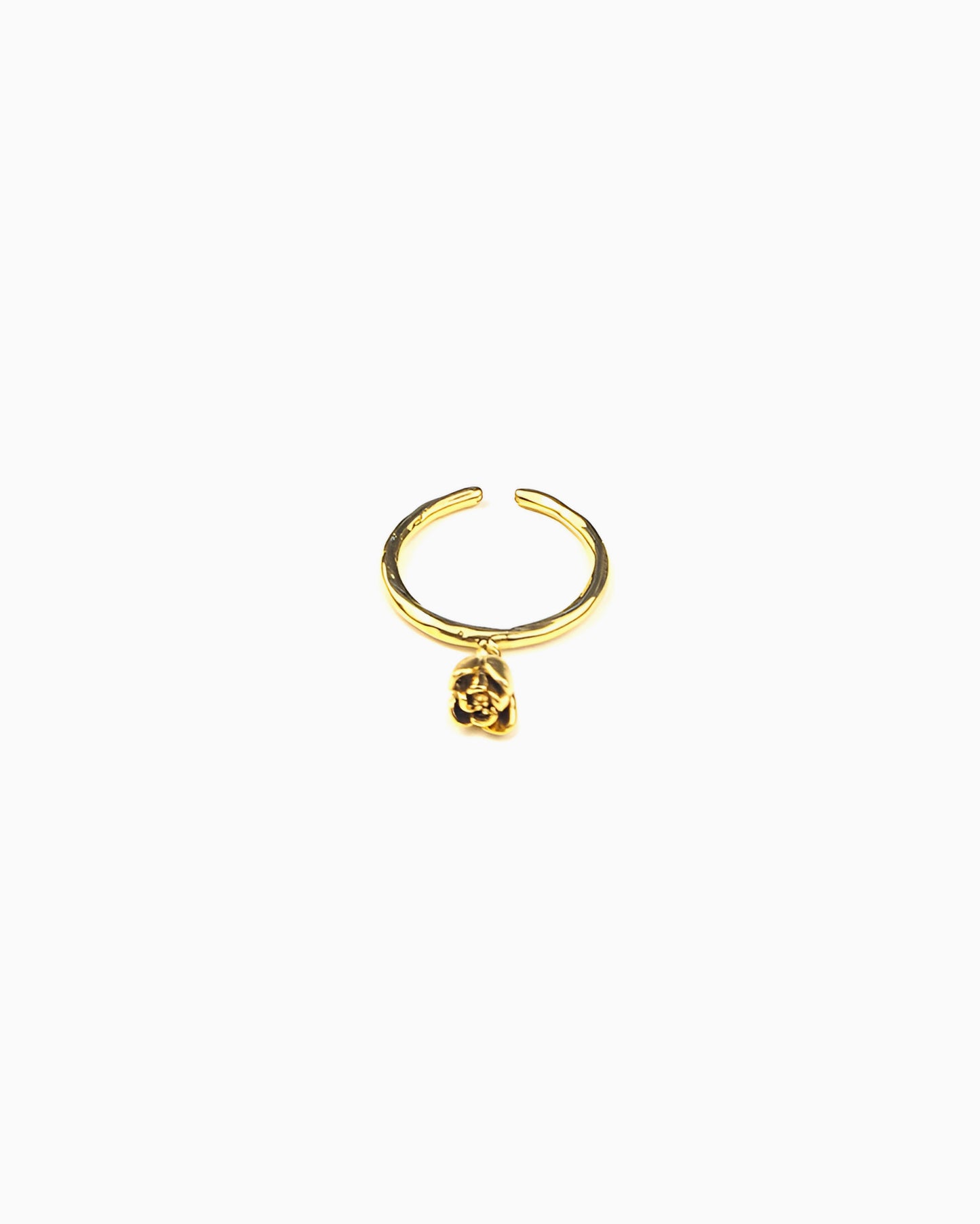 ROSEBUD CHARM ADJUSTABLE RING