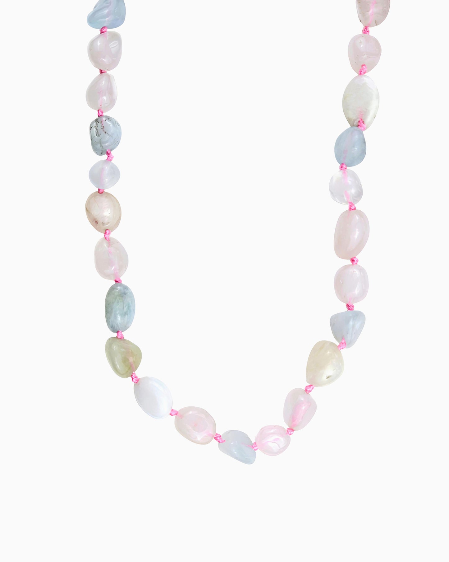 PASTEL MORGANITE HAND-KNOTTED NECKLACE