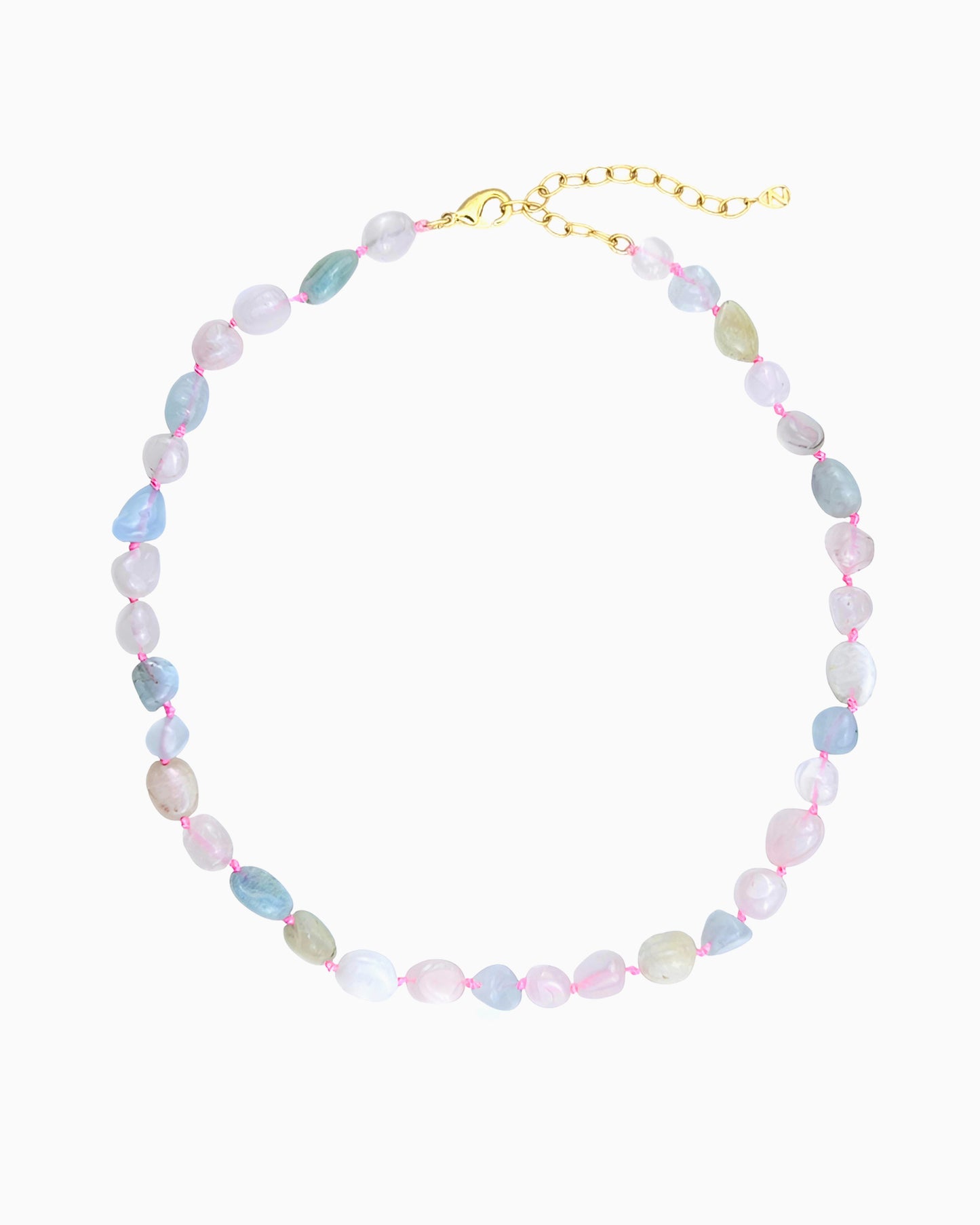 PASTEL MORGANITE HAND-KNOTTED NECKLACE