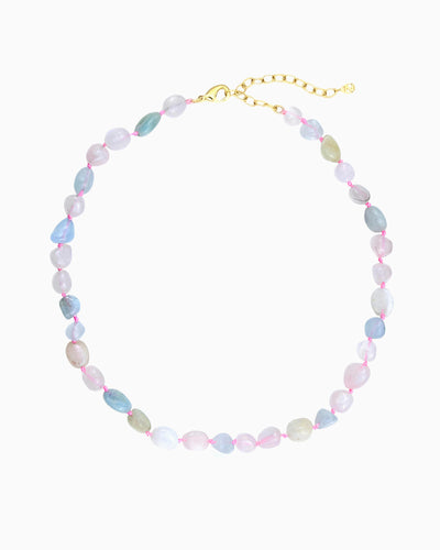 PASTEL MORGANITE HAND-KNOTTED NECKLACE