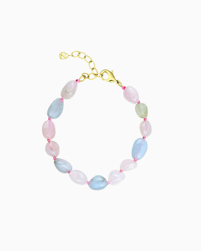 PASTEL MORGANITE HAND-KNOTTED BRACELET