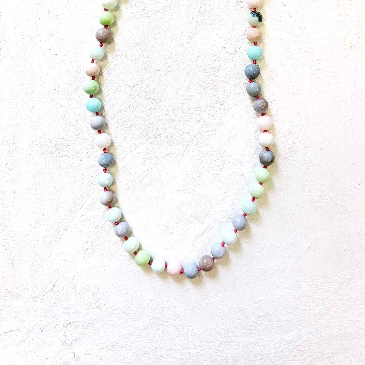 PASTEL OPAL HAND-KNOTTED NECKLACE