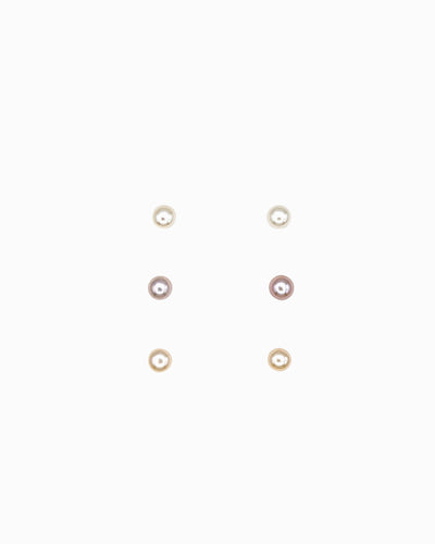 Trio Pearl Stud Set