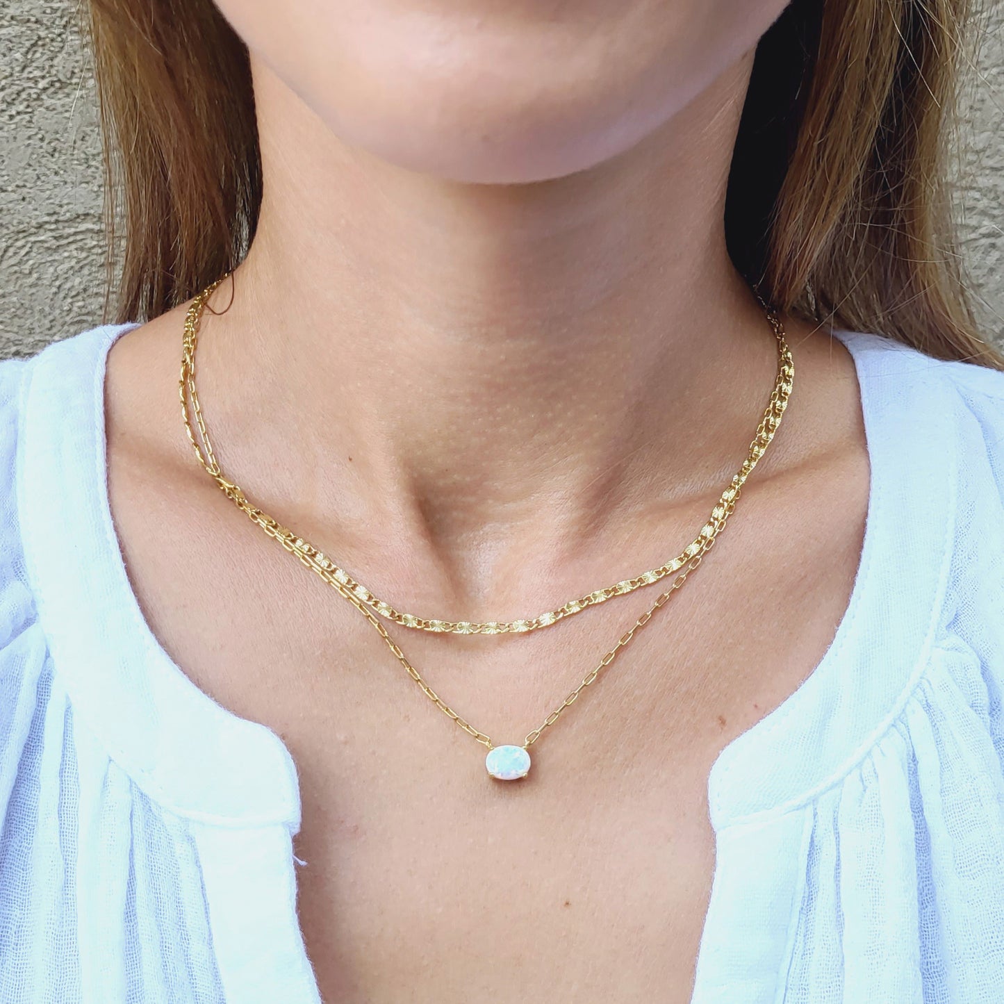 WHITE OPAL NECKLACE