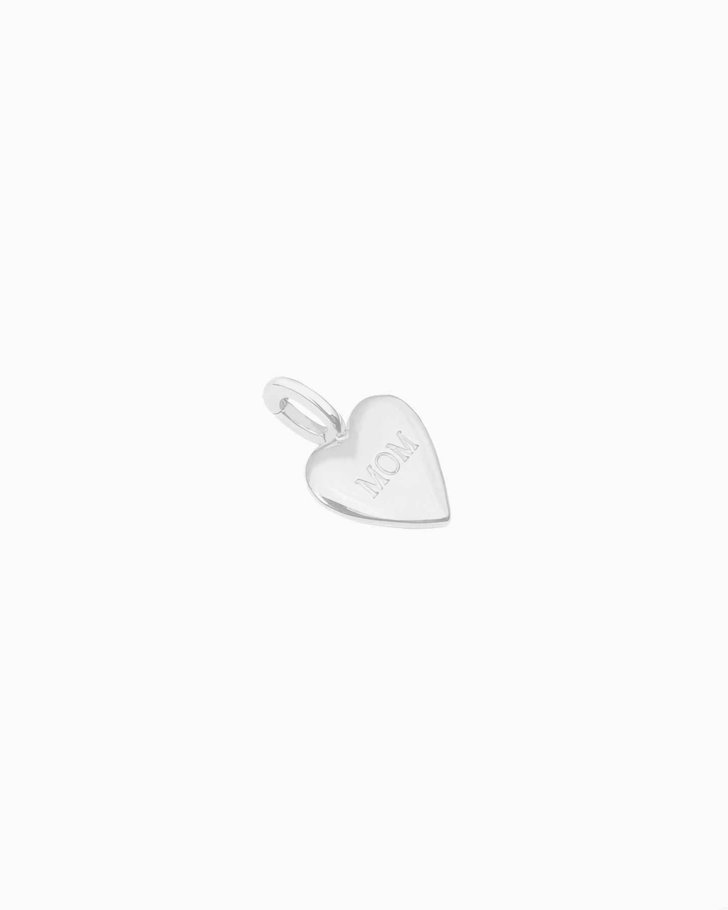 MOM ENGRAVED HEART CLIP-ON CHARM