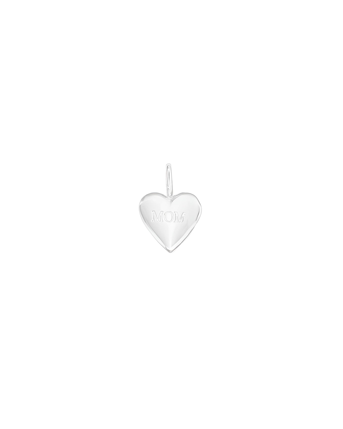 MOM ENGRAVED HEART CLIP-ON CHARM