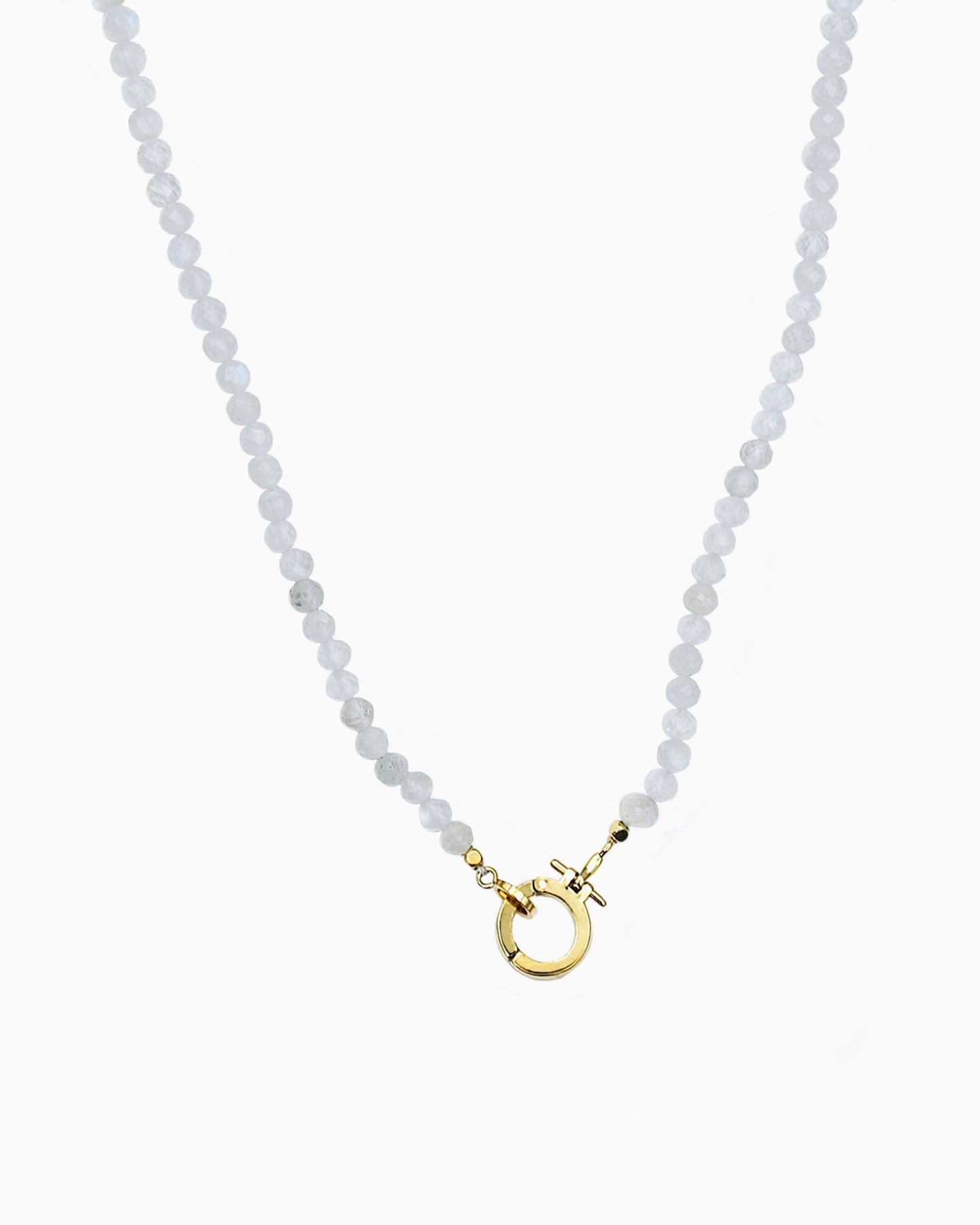 RAINBOW MOONSTONE CHARM HOLDER NECKLACE