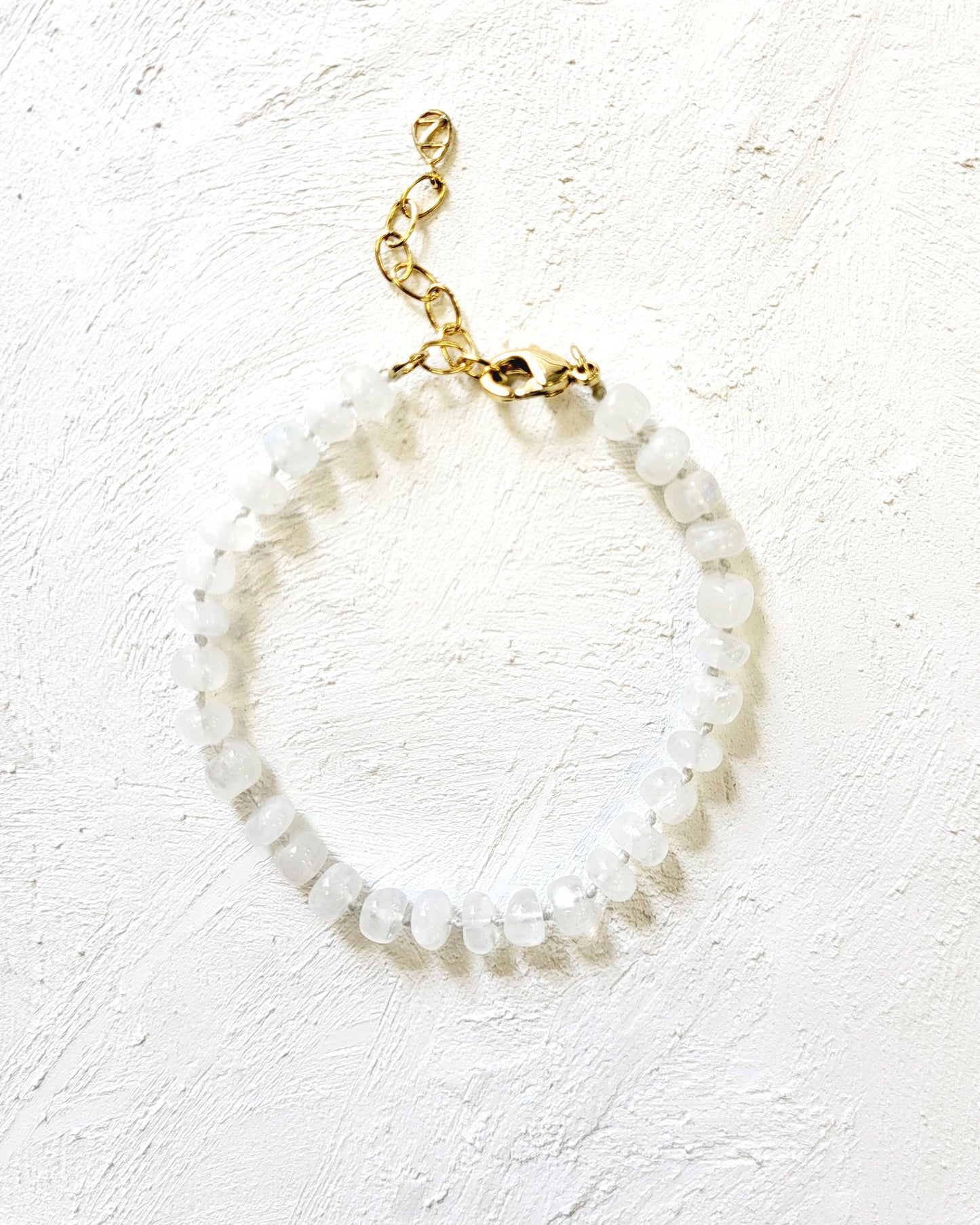 RAINBOW MOONSTONE HAND-KNOTTED BRACELET