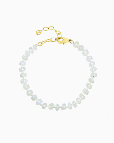 RAINBOW MOONSTONE HAND-KNOTTED BRACELET