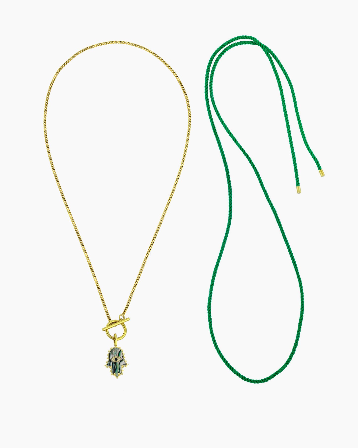 HAMSA HAD CHARM CONVERTIBLE TOGGLE NECKLACE