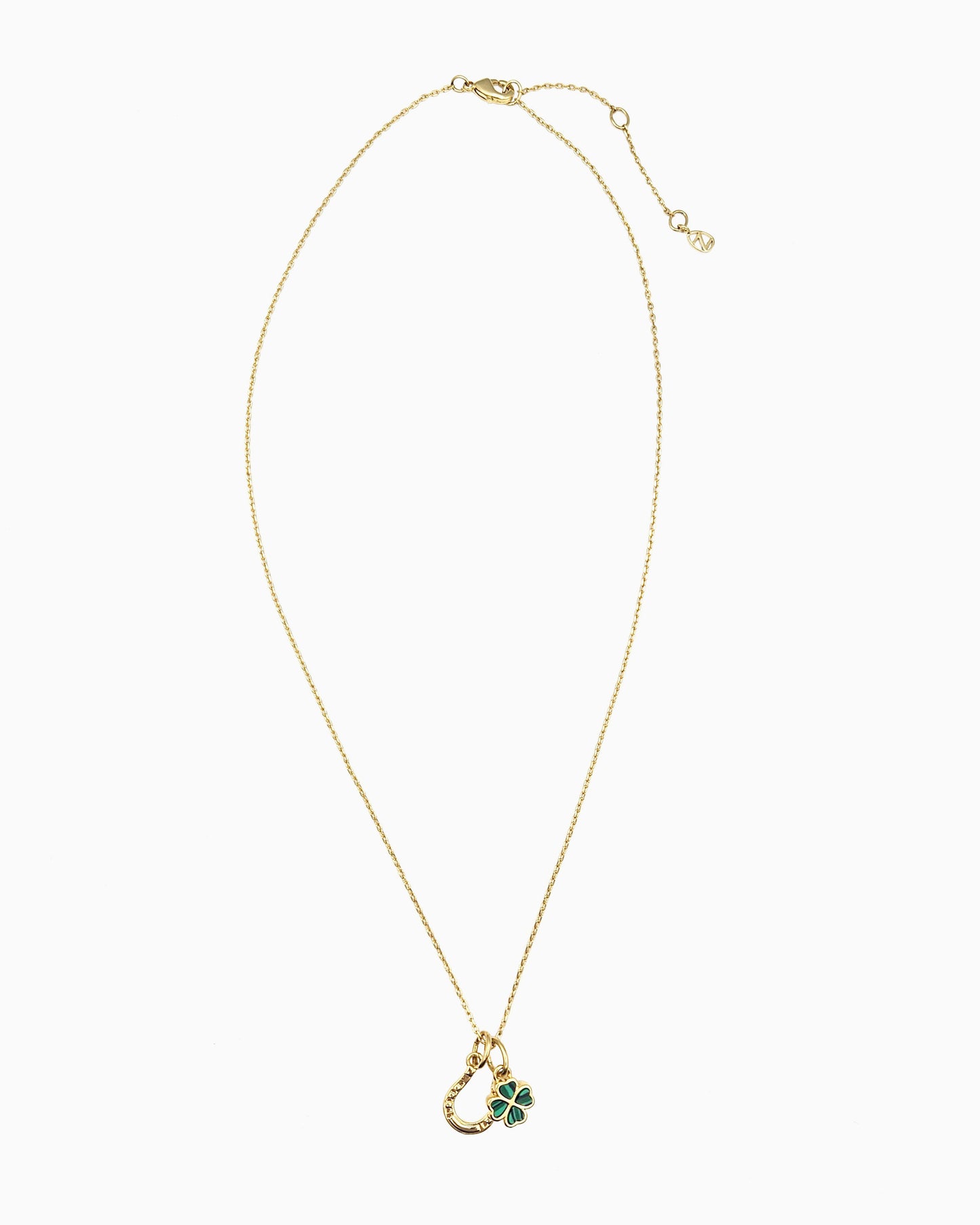 HORSESHOE & LUCKY CLOVER NECKLACE
