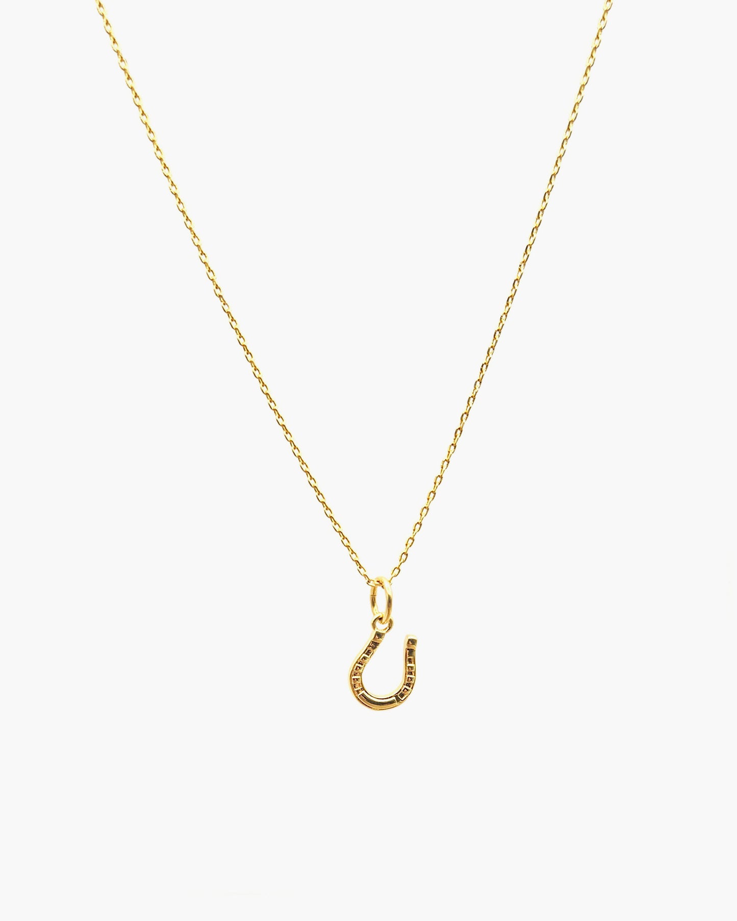HORSESHOE & LUCKY CLOVER NECKLACE