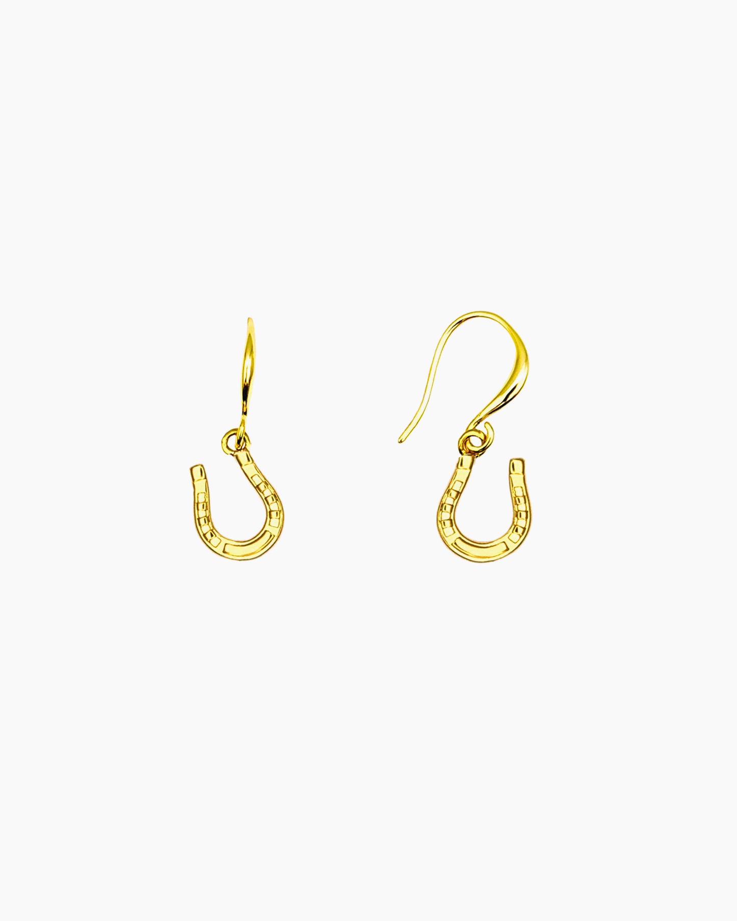DAINTY HORSESHOE DROP EARRINGS