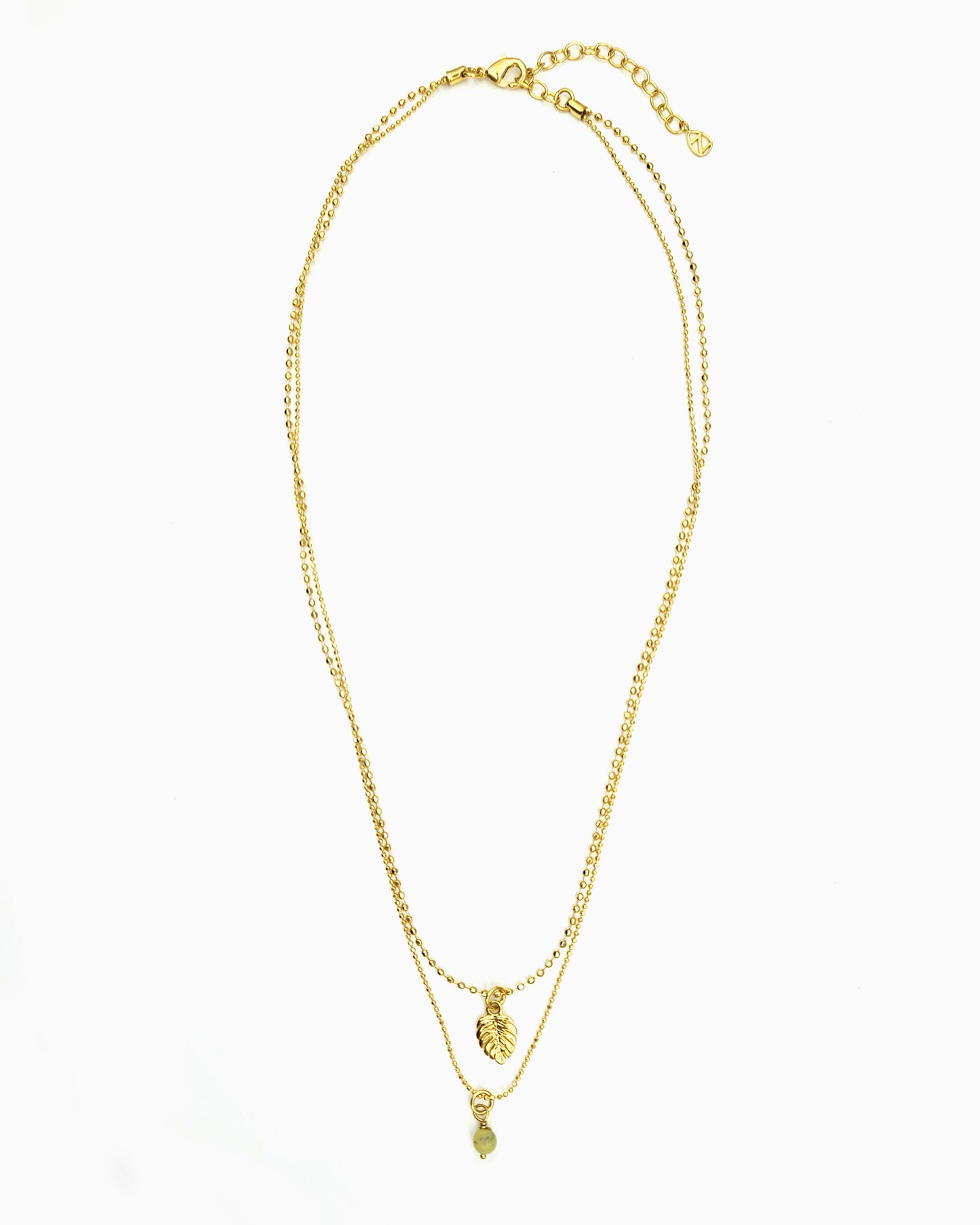 DOUBLE-STRAND MONSTERA CHAM NECKLACE