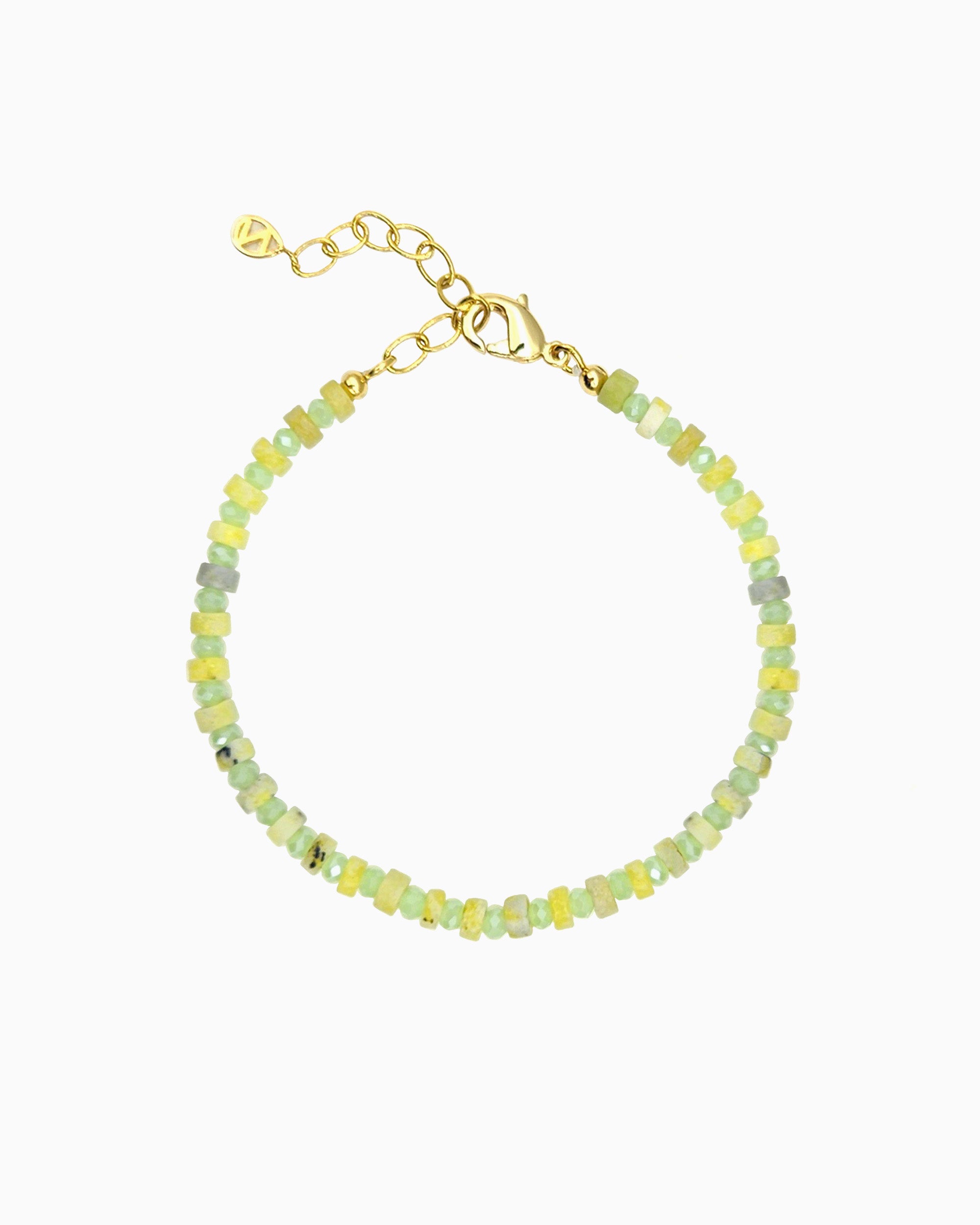 greenery gemstone beaded bracelet
