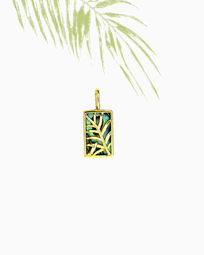 ABALONE PALM LEAF CLIP-ON CHARM