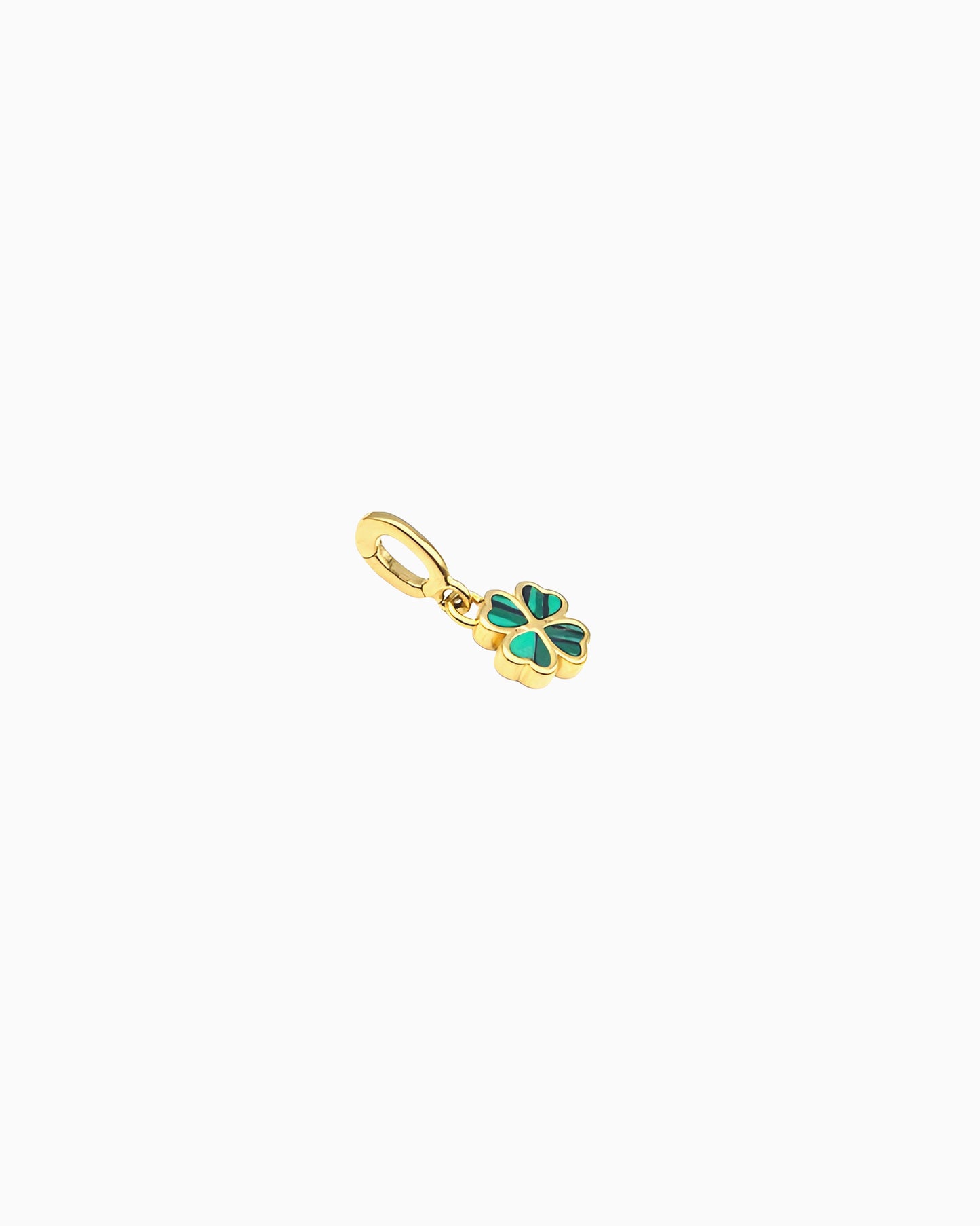 MALACITE INLAY CLOVER CLIP-ON CHARM