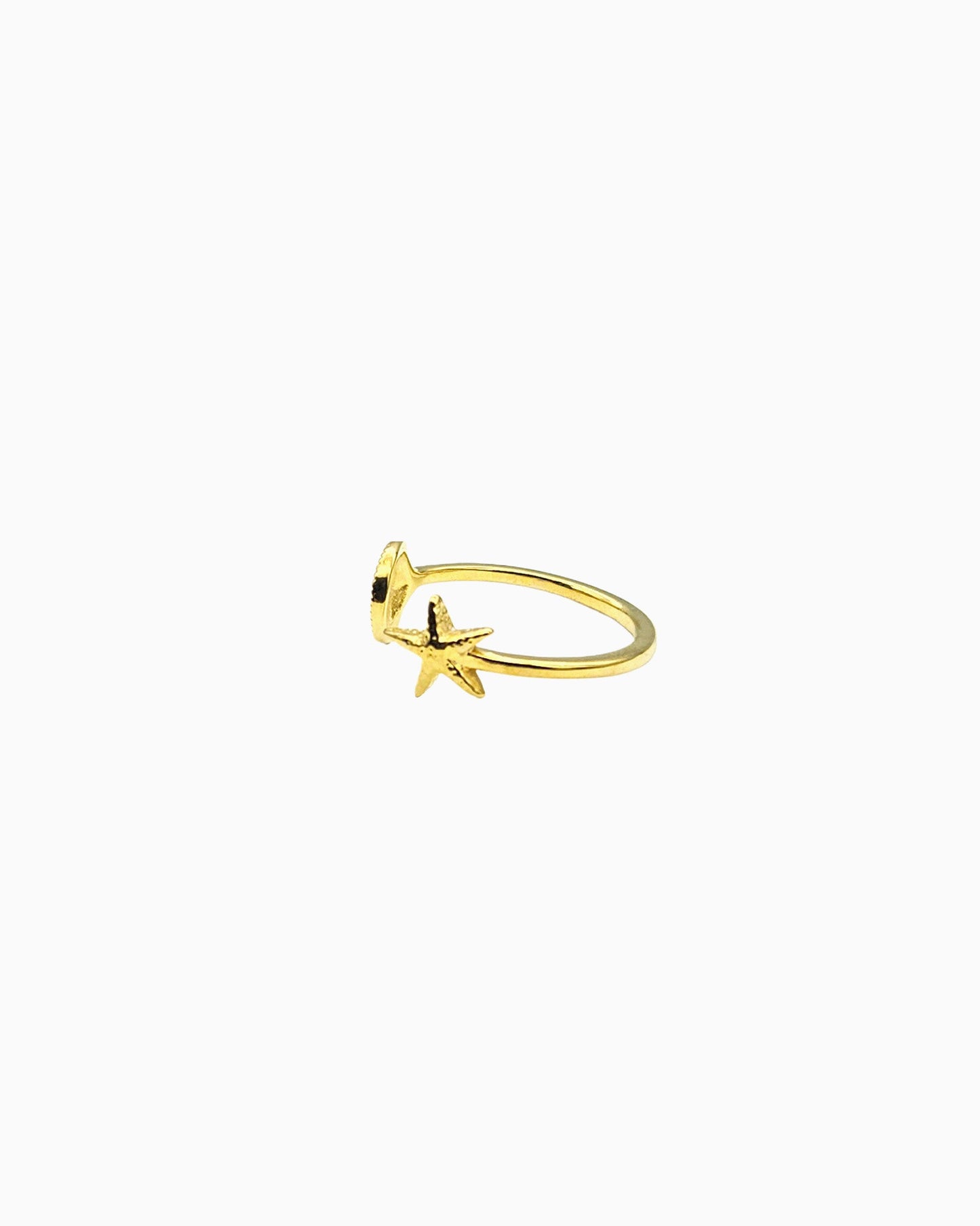 STARFISH & SEASHELL ADJUSTABLE RING