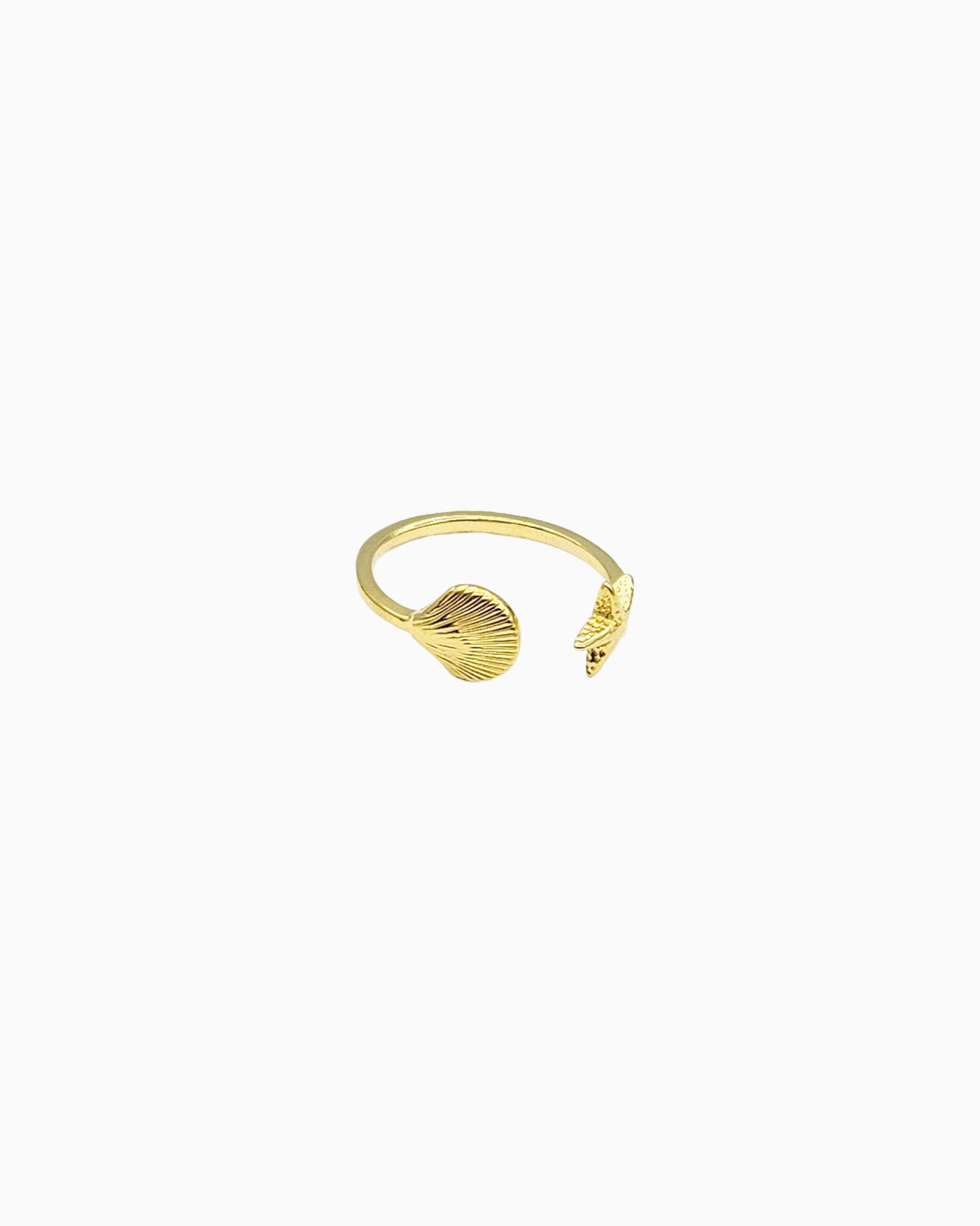STARFISH & SEASHELL ADJUSTABLE RING