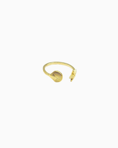STARFISH & SEASHELL ADJUSTABLE RING