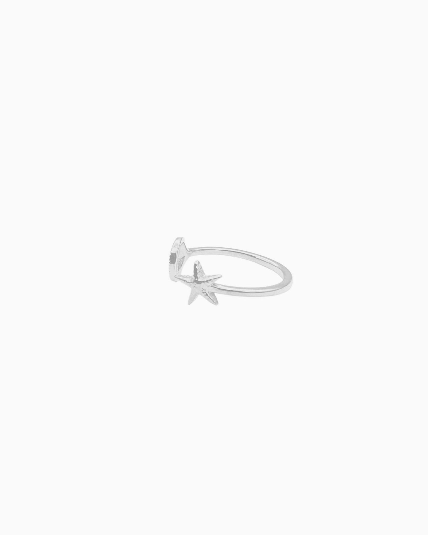 STARFISH & SEASHELL ADJUSTABLE RING