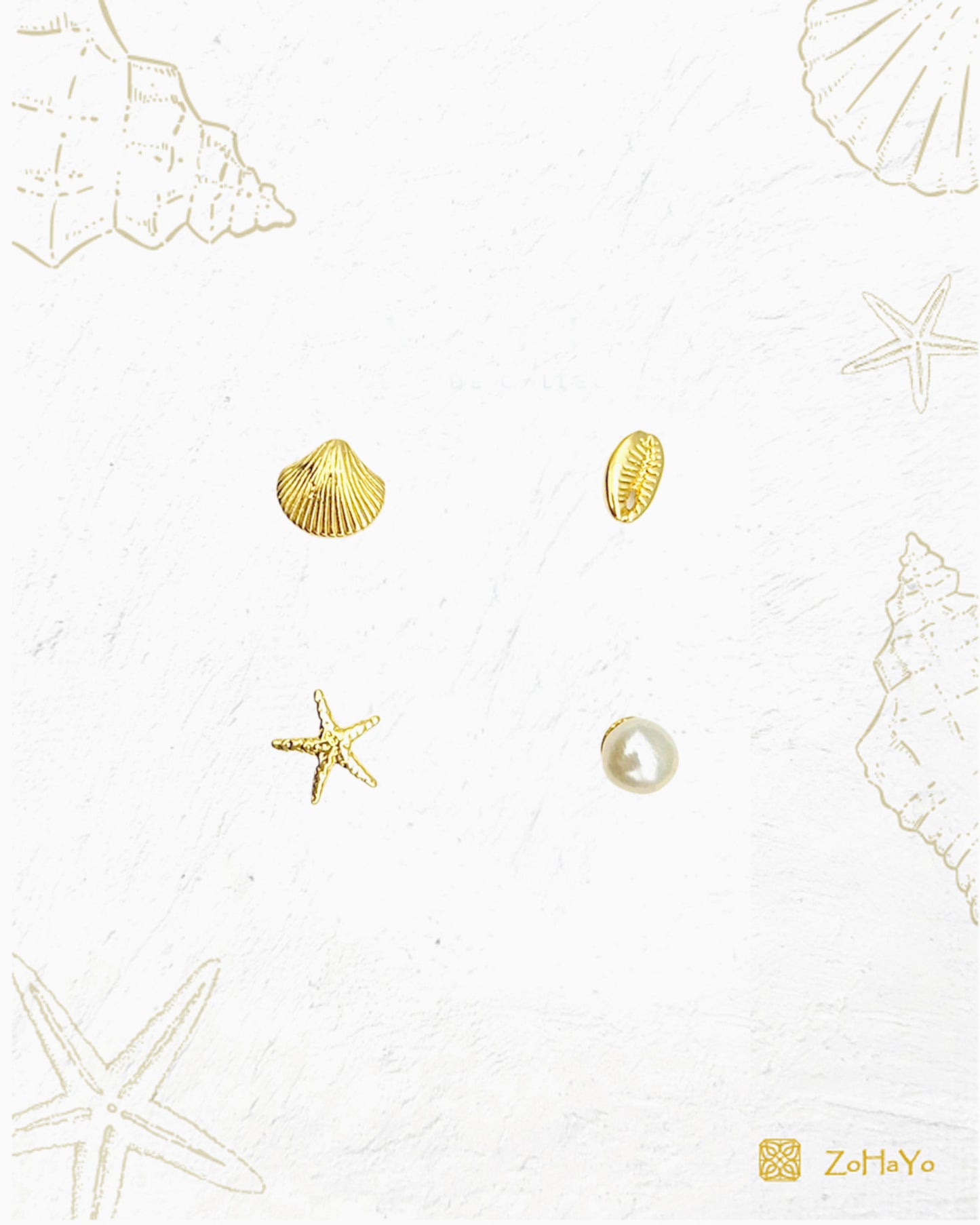 SEASIDE MISMATCHED STUD SET
