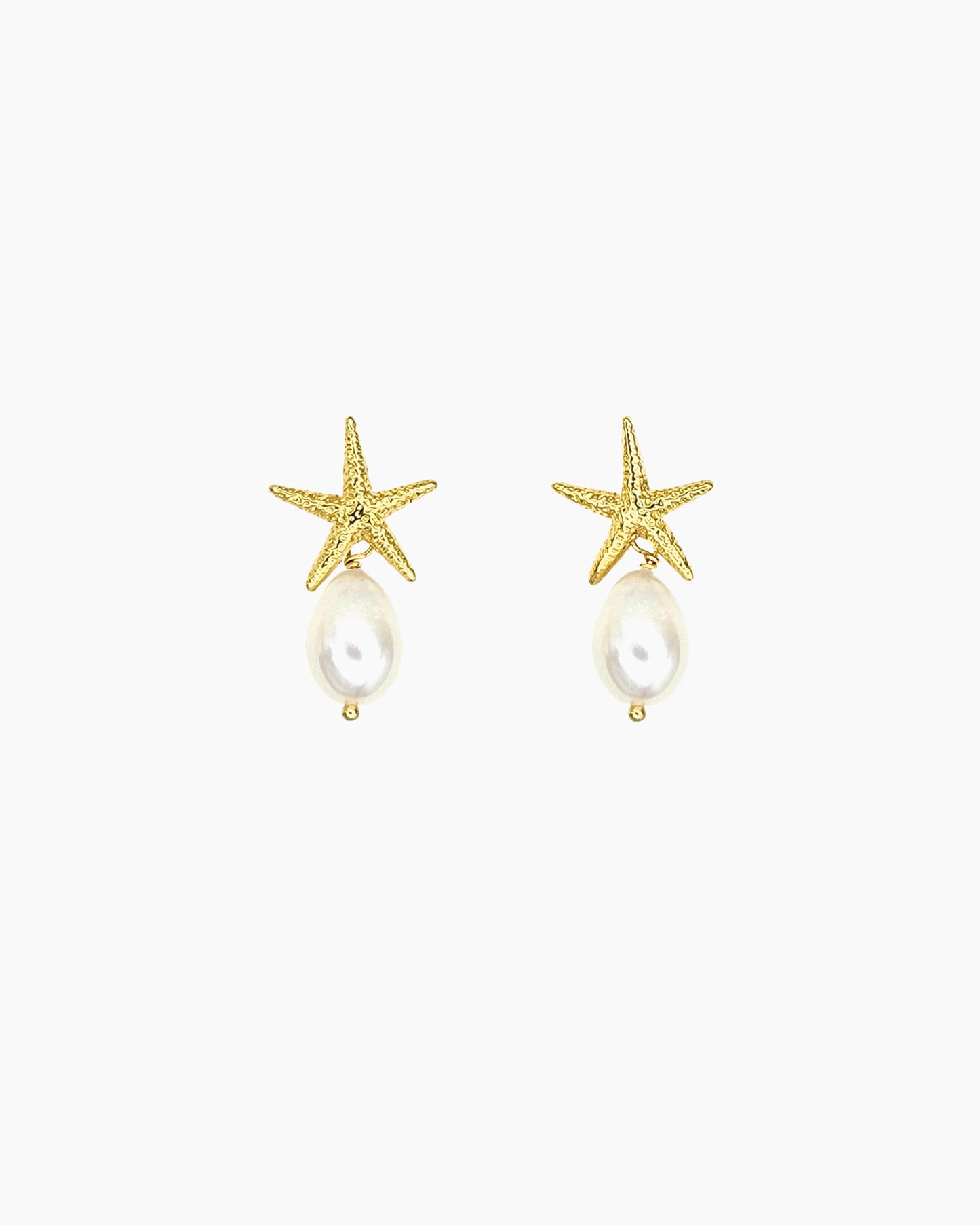 STARFISH PEARL DROP EARRINGS