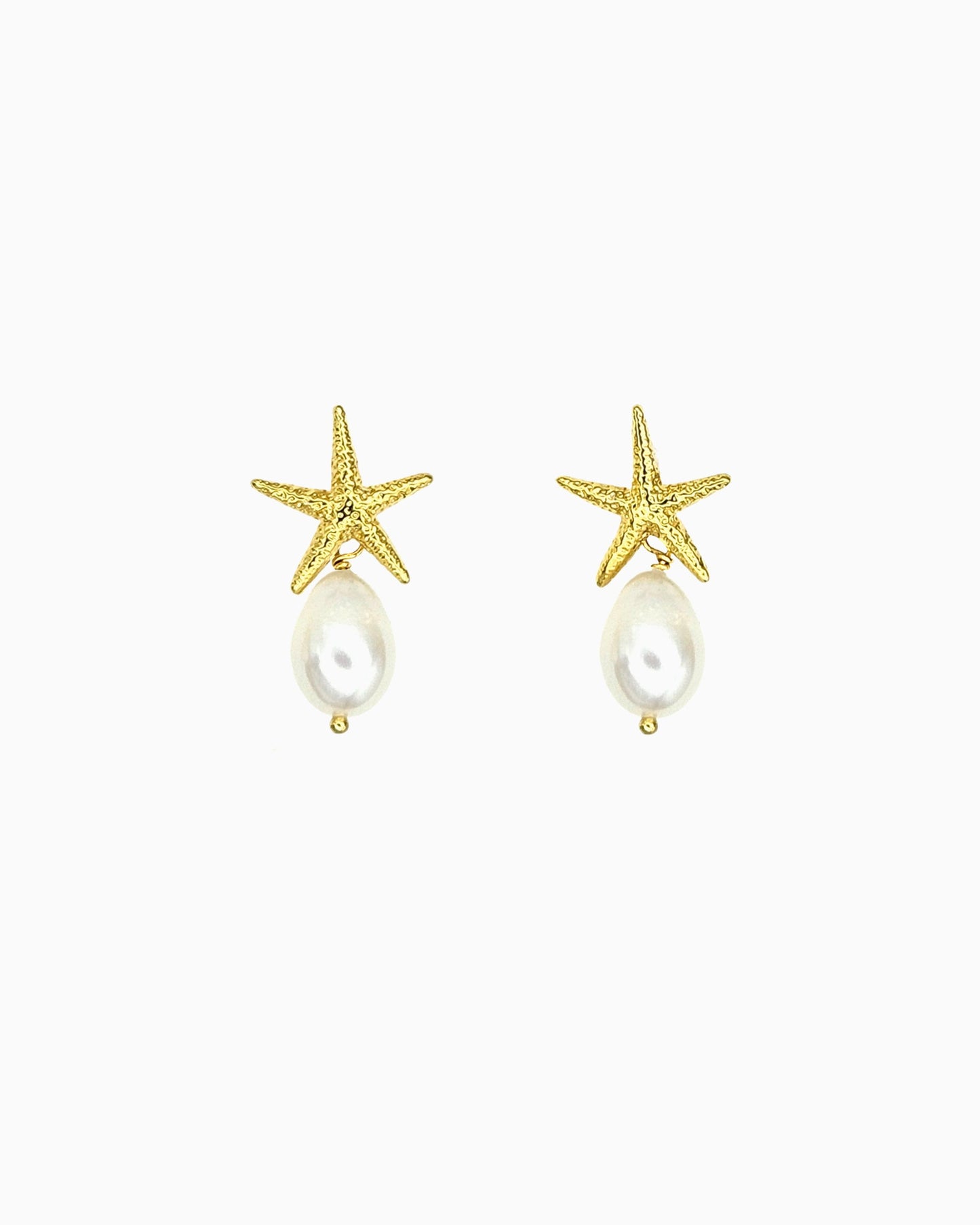 STARFISH PEARL DROP EARRINGS