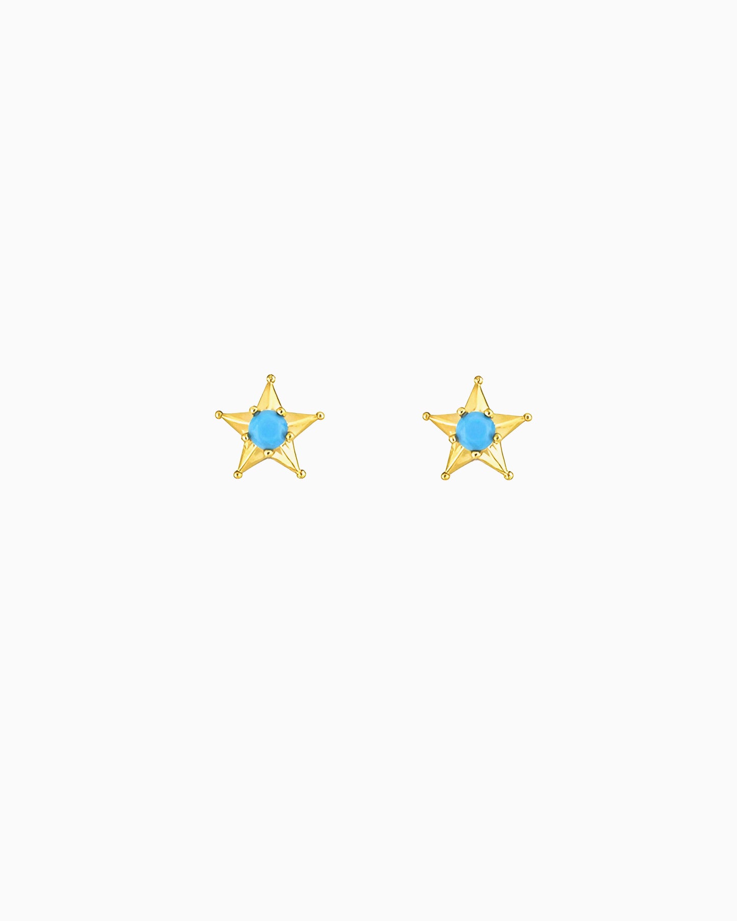 TURQUOISE STAR STUD EARRINGS
